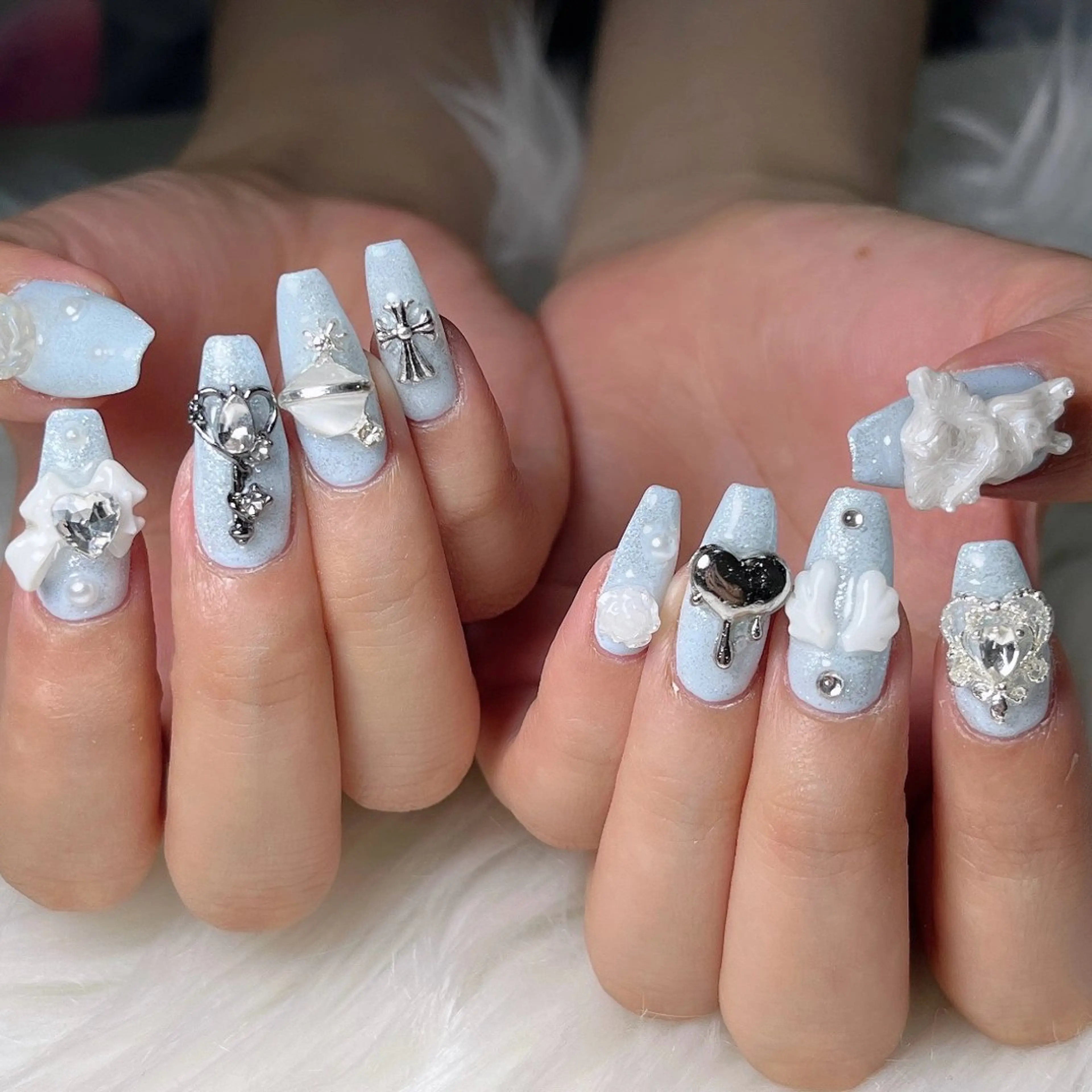 ネイル 韓国ネイル ラメ(グリッター) 持ち込み ハンドネイル 🐕‍🦺Yappy 💗A-tanのネイルデザイン