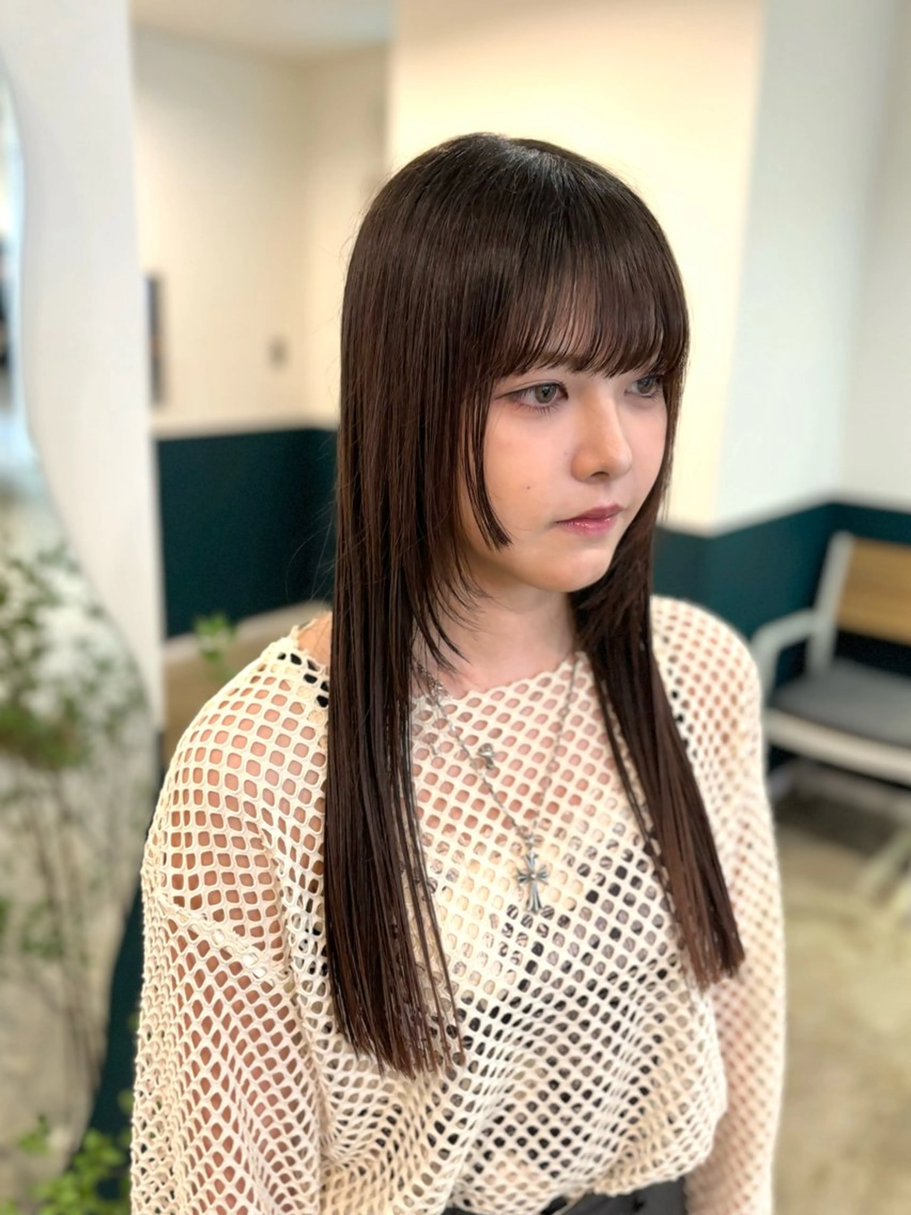 ロング 姫カット レイヤーカット ☁️RIKA☁️ @ri2_____bのヘアスタイル