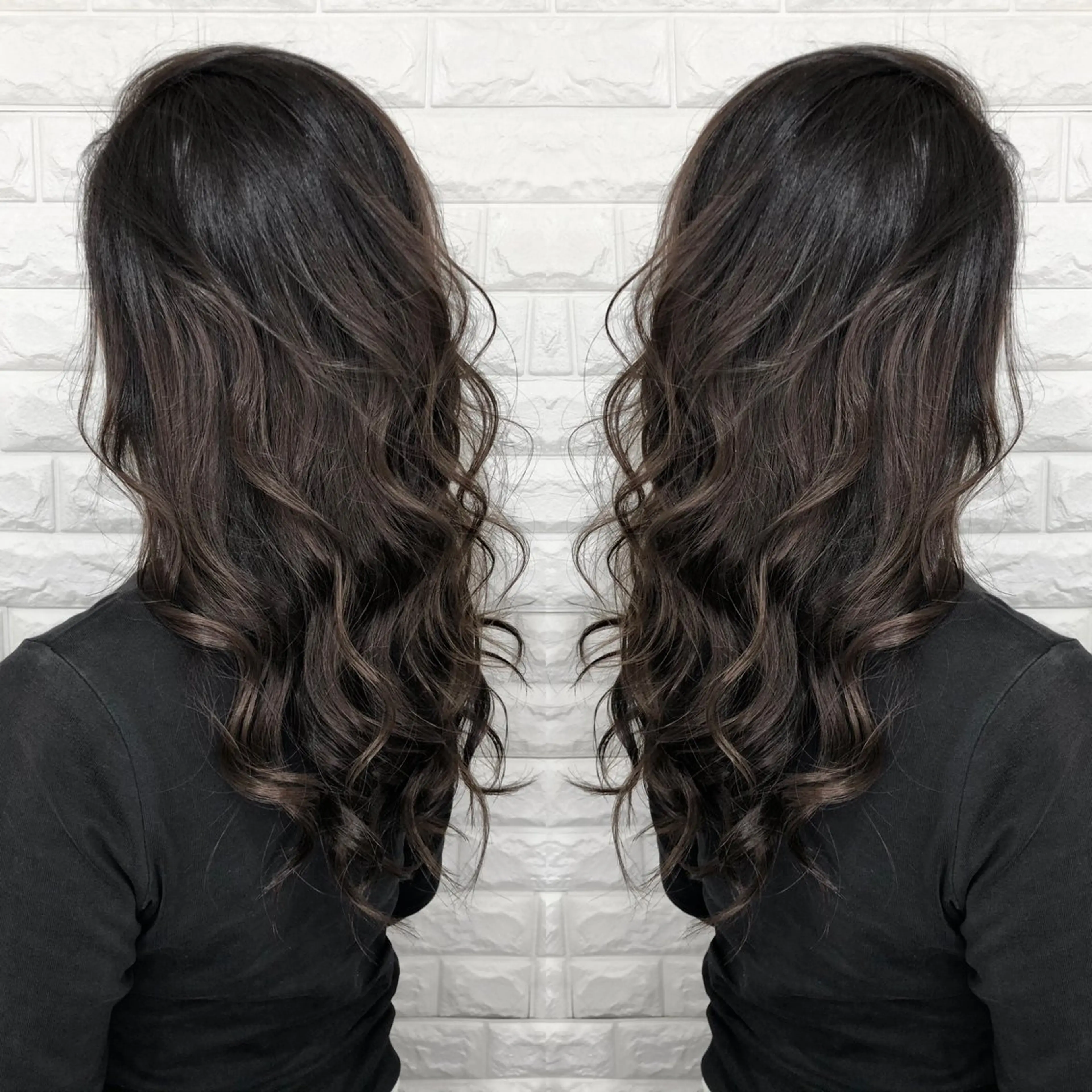 ロング バレイヤージュ ボブ🌈ナツヤのヘアスタイル