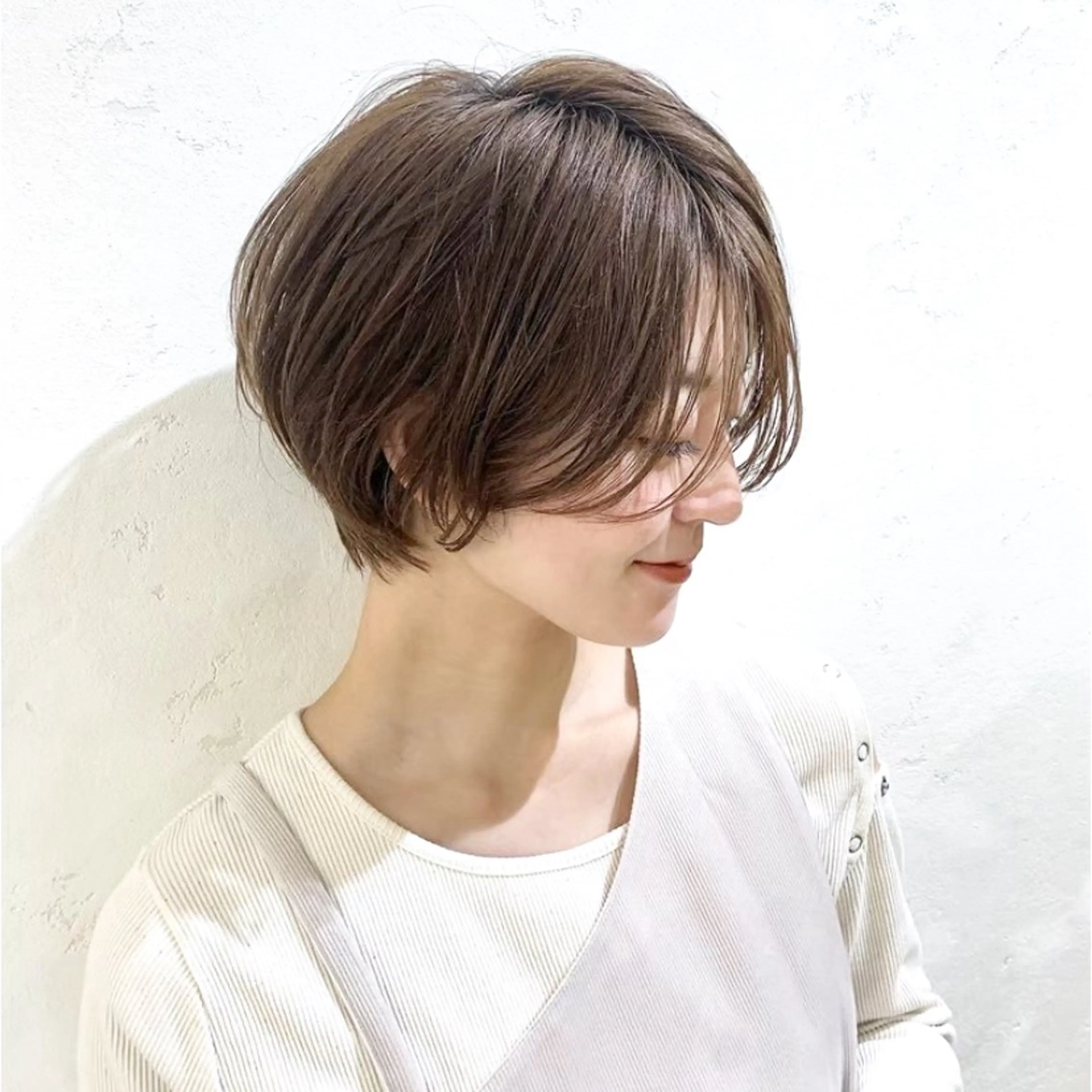 ショート 縮毛矯正/ストンボブ Wカラー💎ヒデジのヘアスタイル