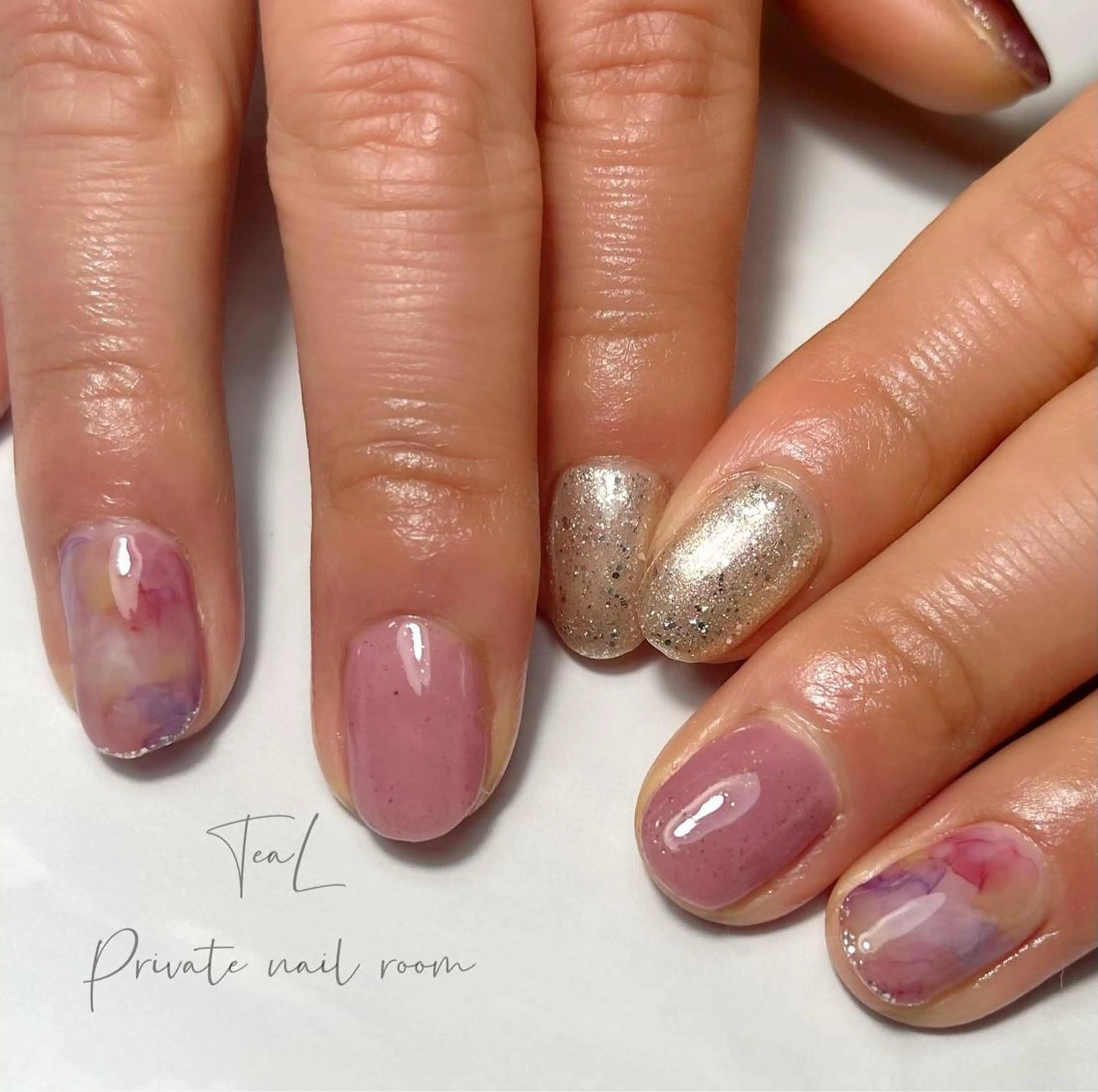 ネイル シンプルネイル TeaL nailのネイルデザイン