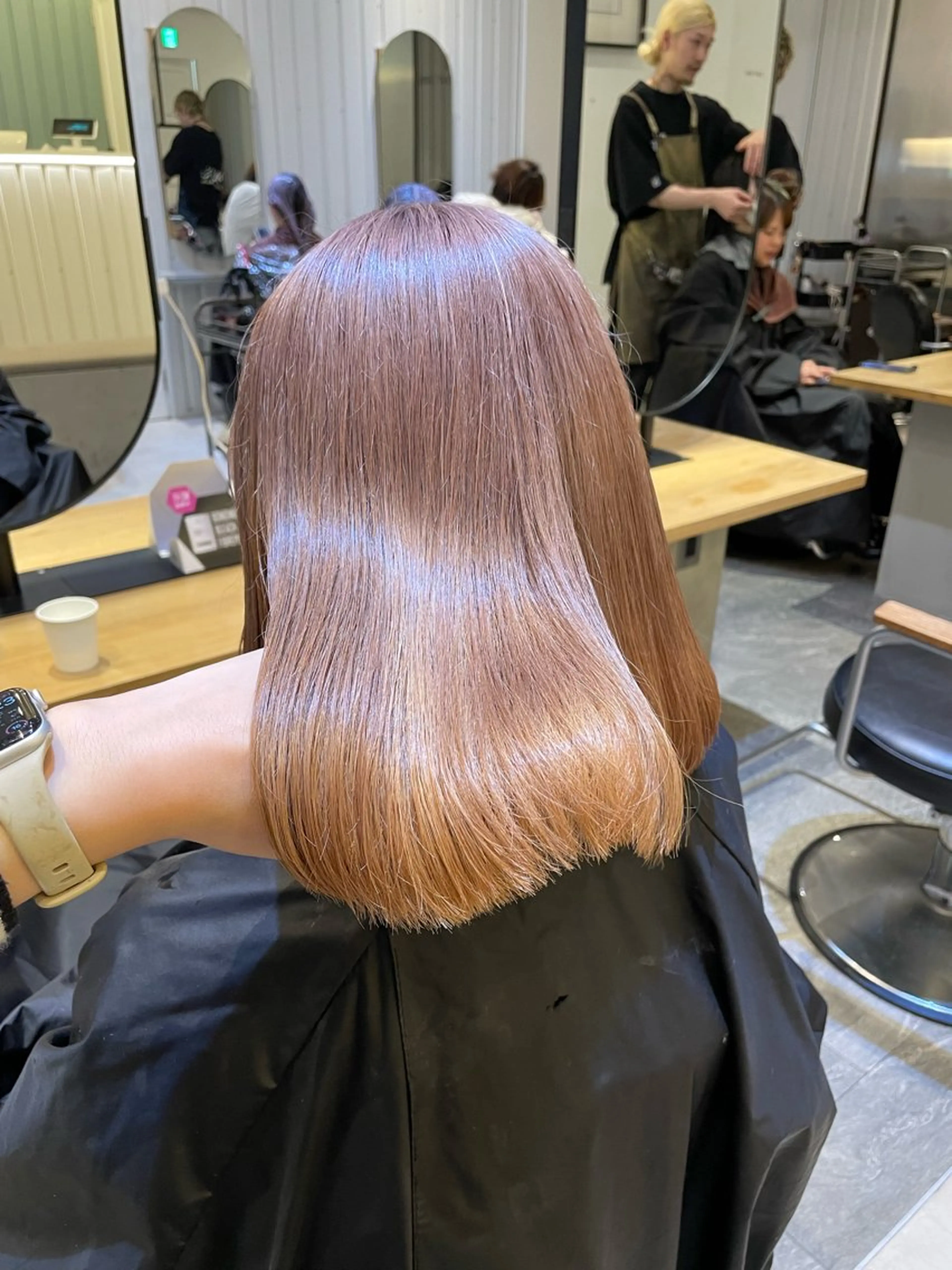ミディアム カラー ヘアカラー 💘韓国レイヤー上 品カラーruru💘のヘアスタイル