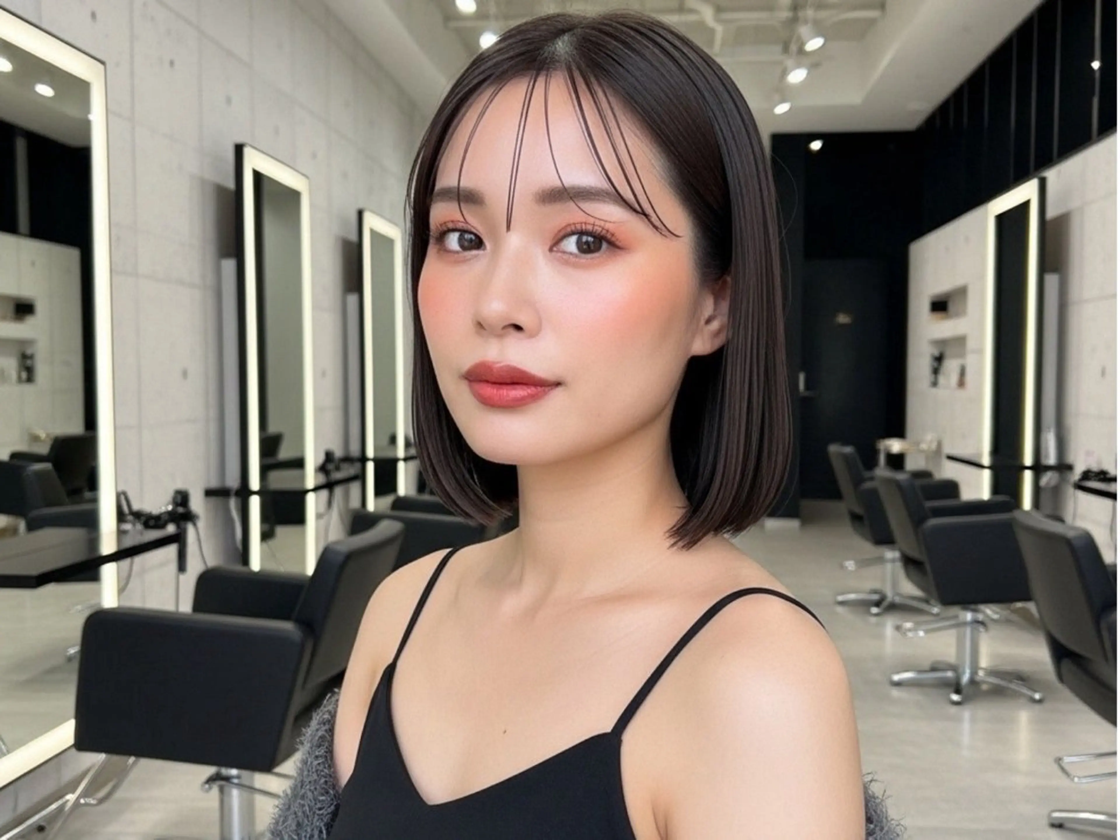 ミディアム 似合わせボブ✖️ 韓国レイヤー✨小関のヘアスタイル