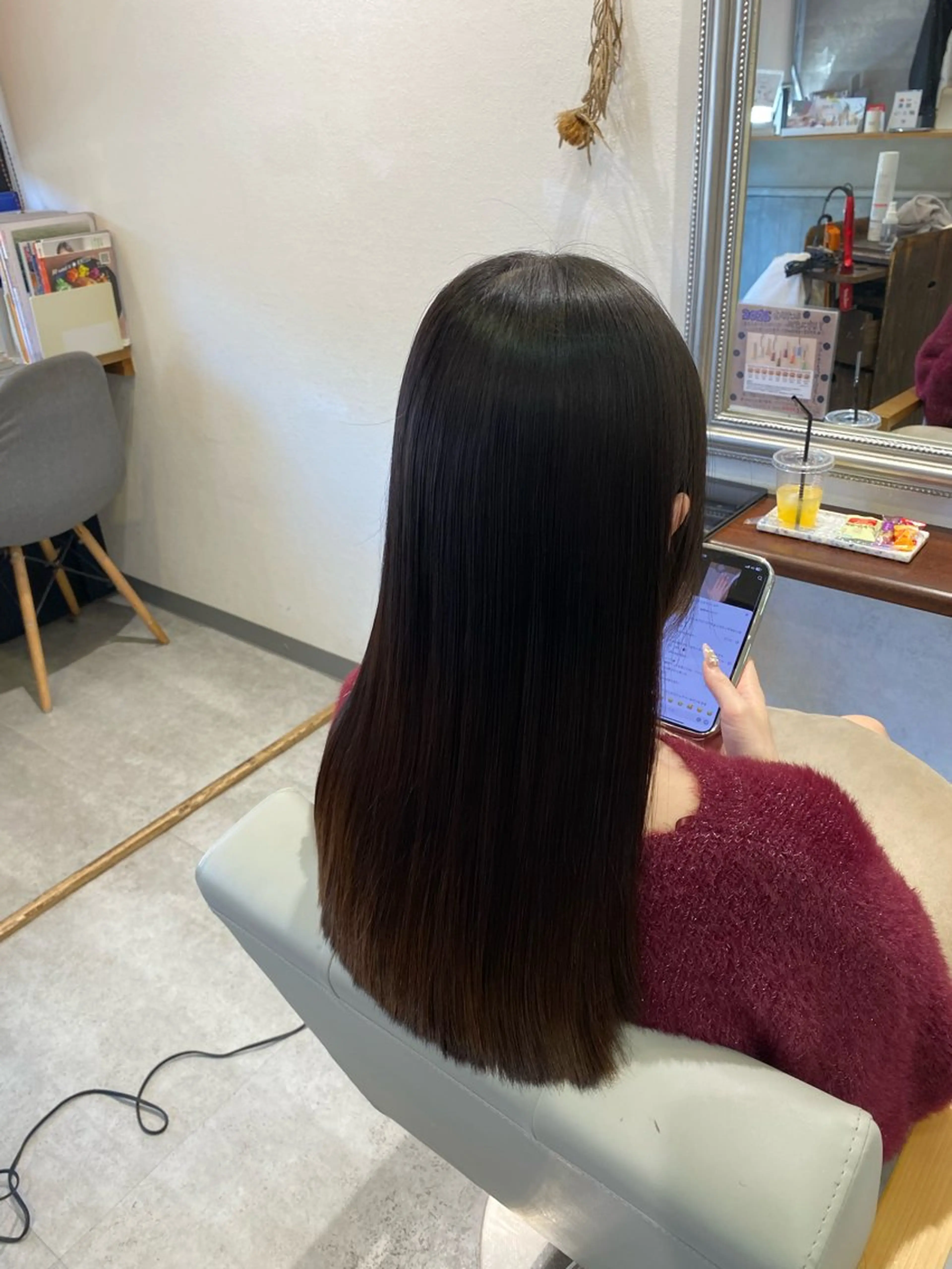 ロング 髪質改善 縮毛矯正 トリートメント 髪質改善アンジュール ひかりのヘアスタイル