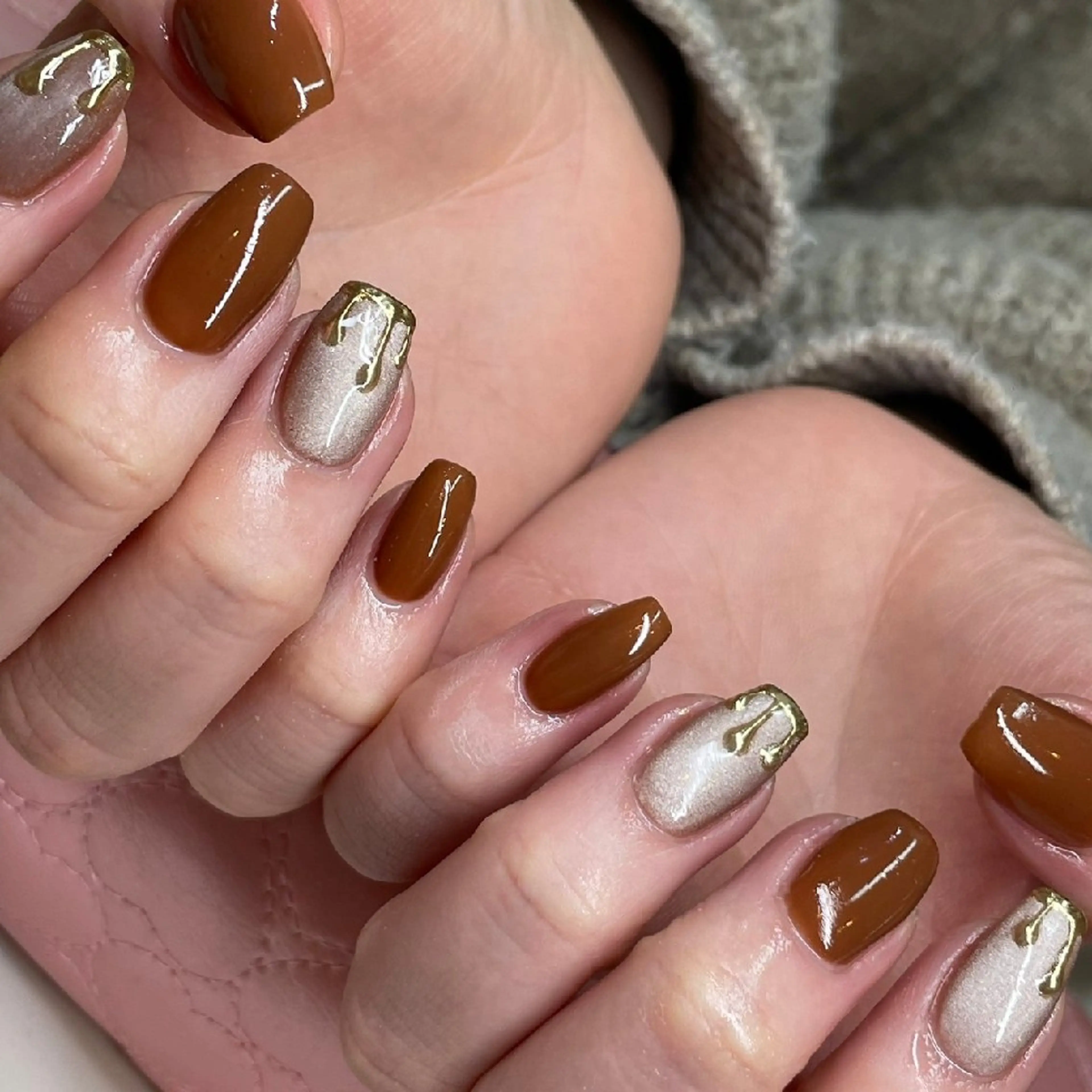 ネイル マグネットネイル バレンタイン 心斎橋Salon Epokkuのネイルデザイン