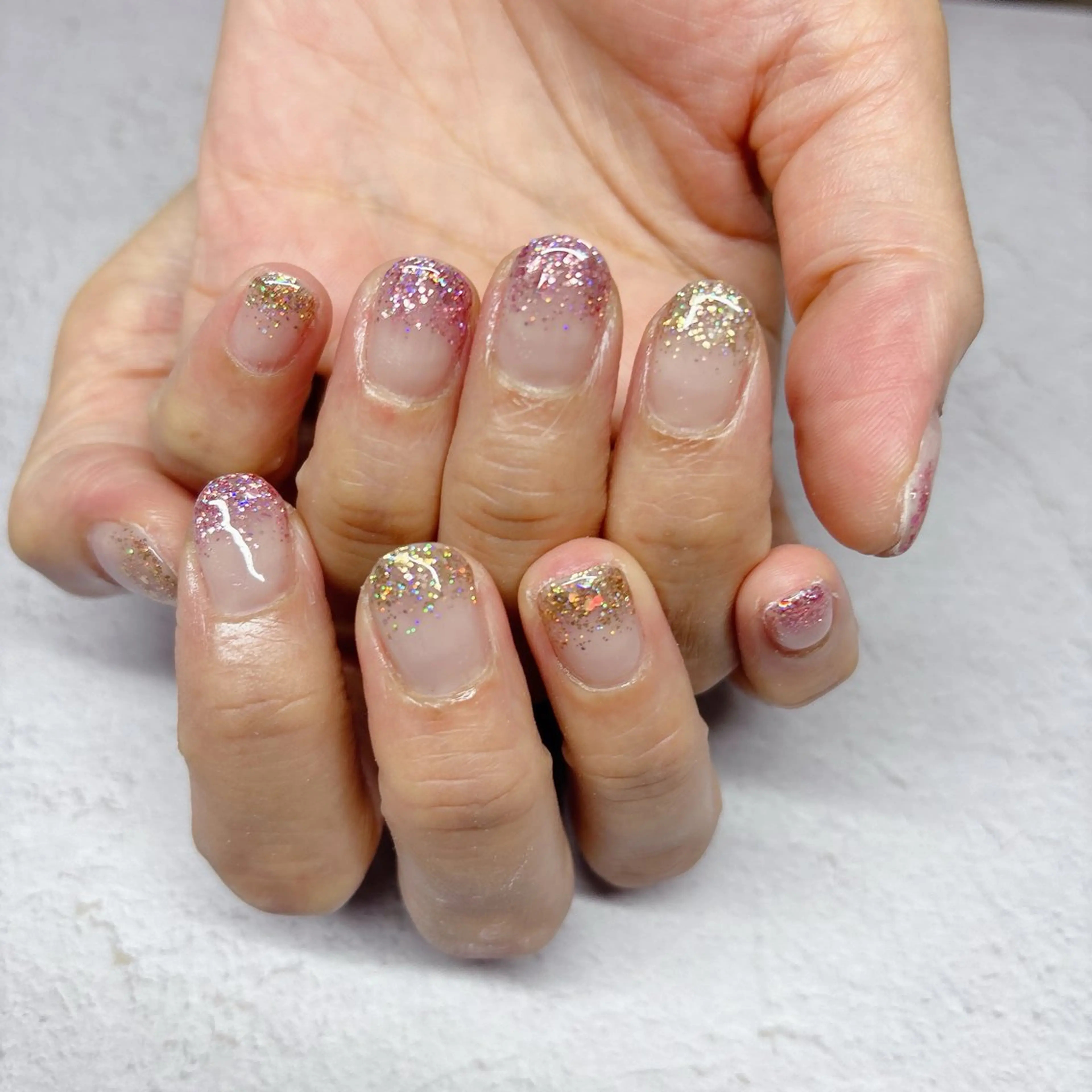 ネイル グラデーション ラメ(グリッター) ラメグラデーション MYu Beauty Salon  MAIのネイルデザイン