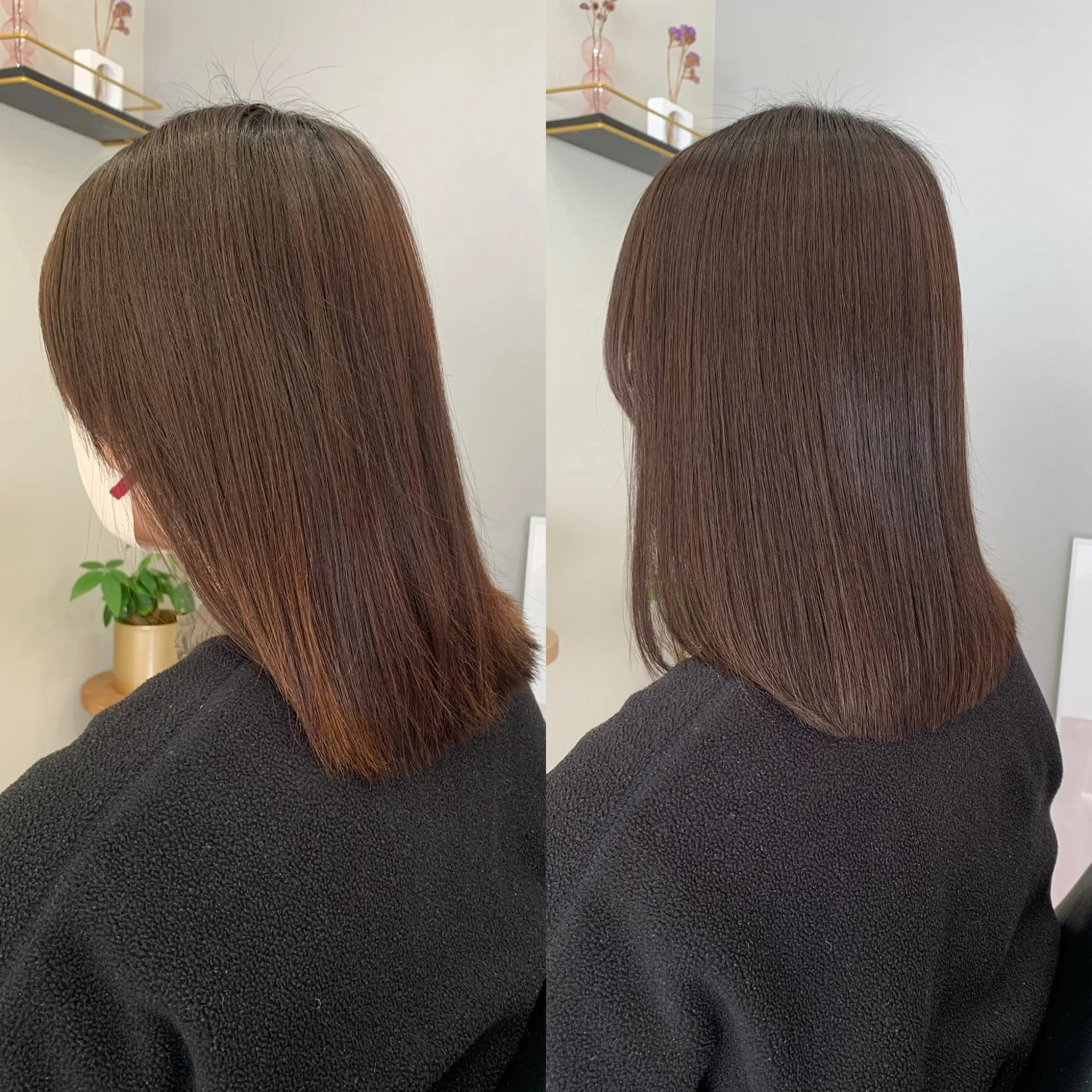 ミディアム 縮毛矯正 カット ヘアカラー 縮毛矯正 トリートメント en.桐山 晃彦のヘアスタイル