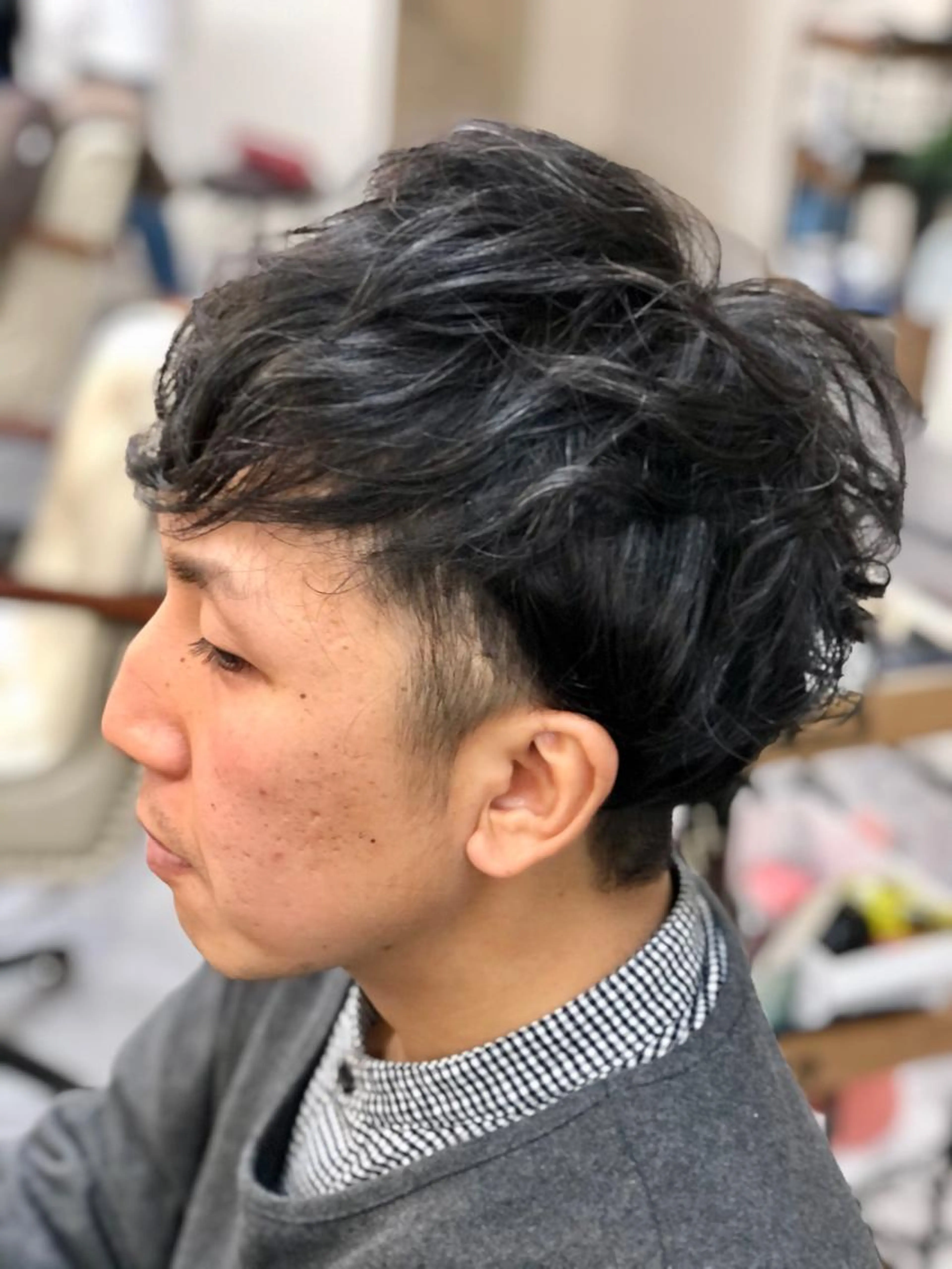 【ご新規様】（メンズ）デザインカット＋パーマ［シャンプー、シングルトリートメント、スタイリング込み］の写真