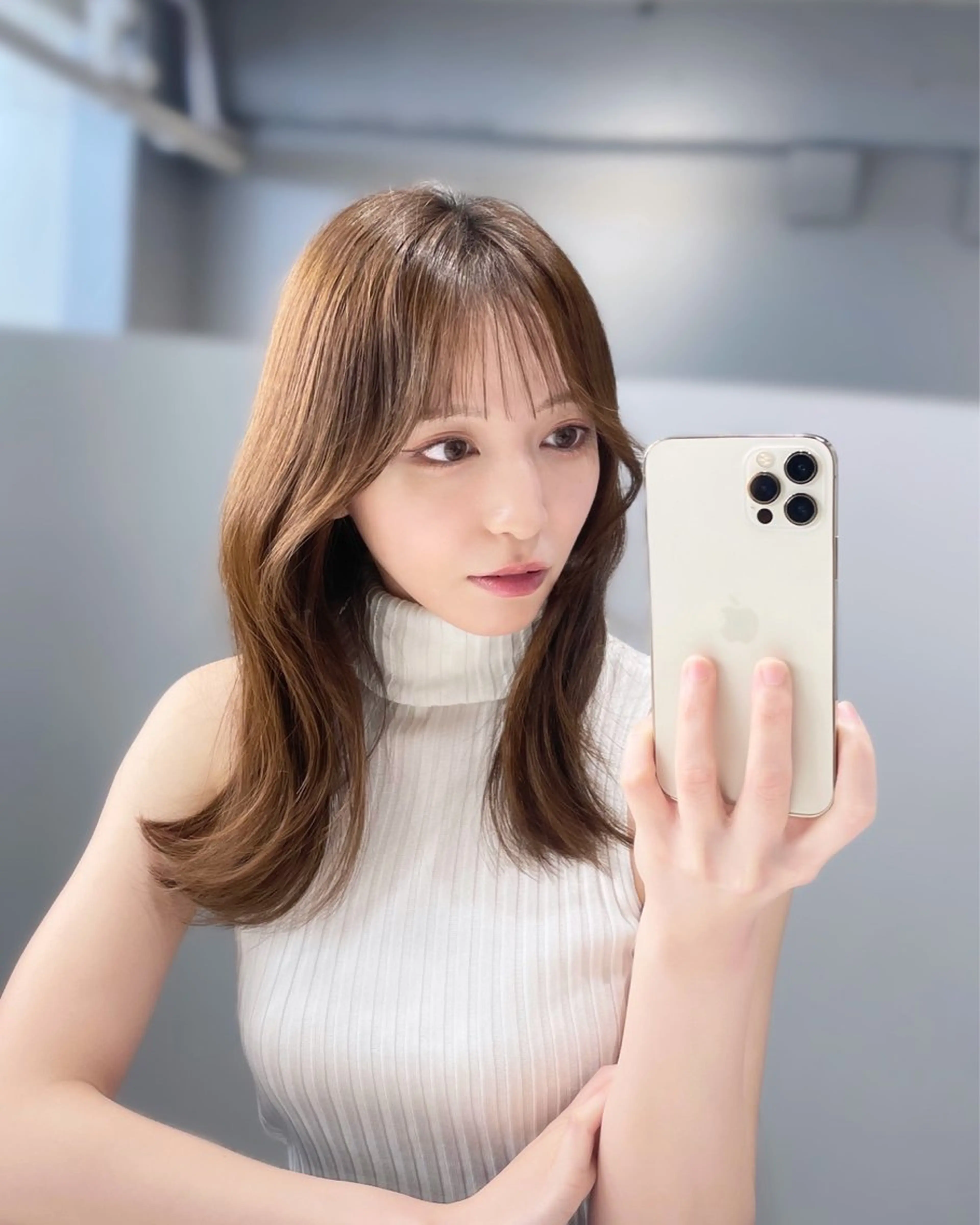 ミディアム カラー カット ヘアカラー トリートメント 🦋韓国系指名No1 店長/圓山 祐也🦋のヘアスタイル