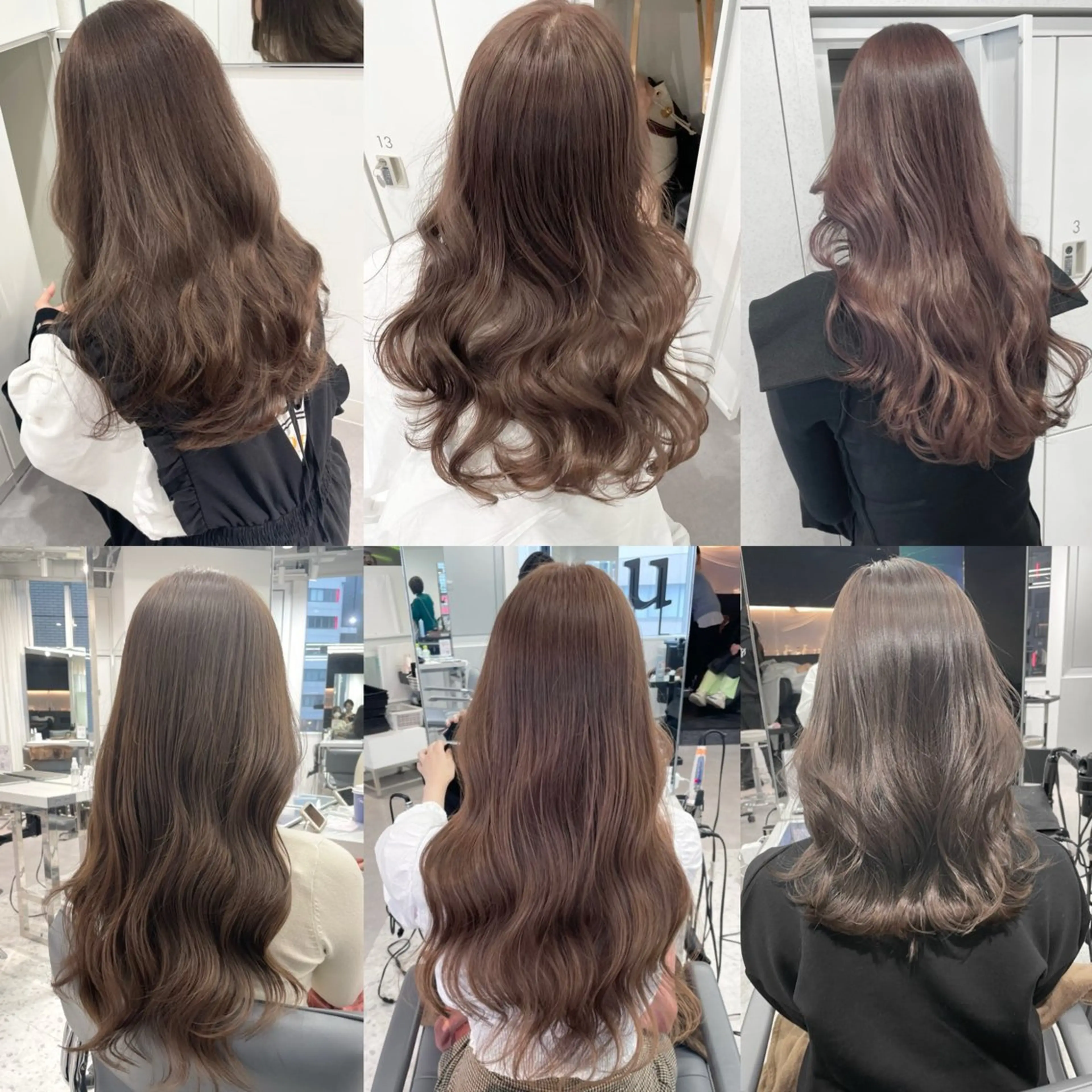 ロング カラー ベージュカラー ブリーチ ブラウンカラー ケアブリーチ ダブルカラー カット ヘアカラー トリートメント 韓国ハッシュカット/ 新宿/髪質改善/岡崎のヘアスタイル