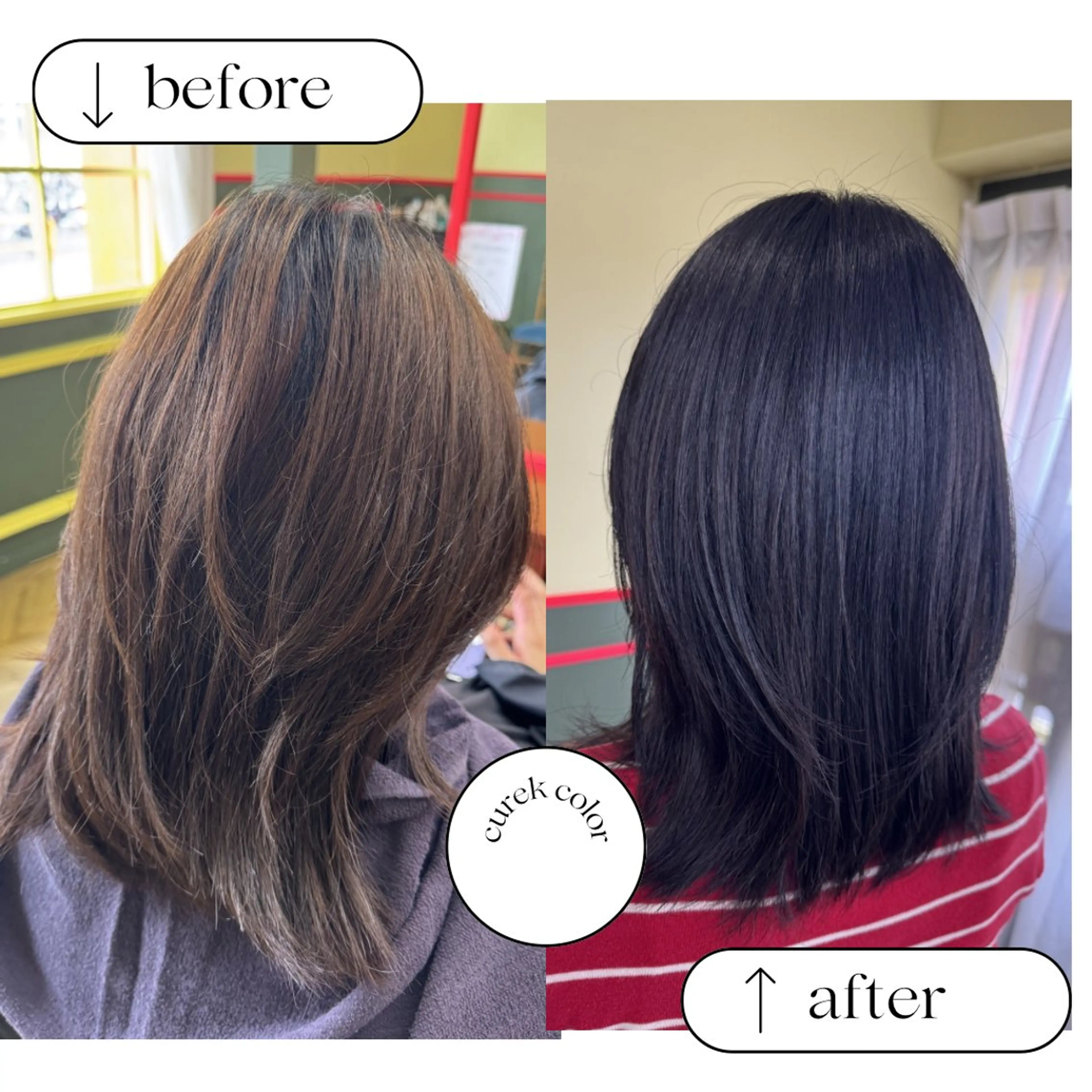 ミディアム カラー ヘアカラー 米倉 麻衣のヘアスタイル