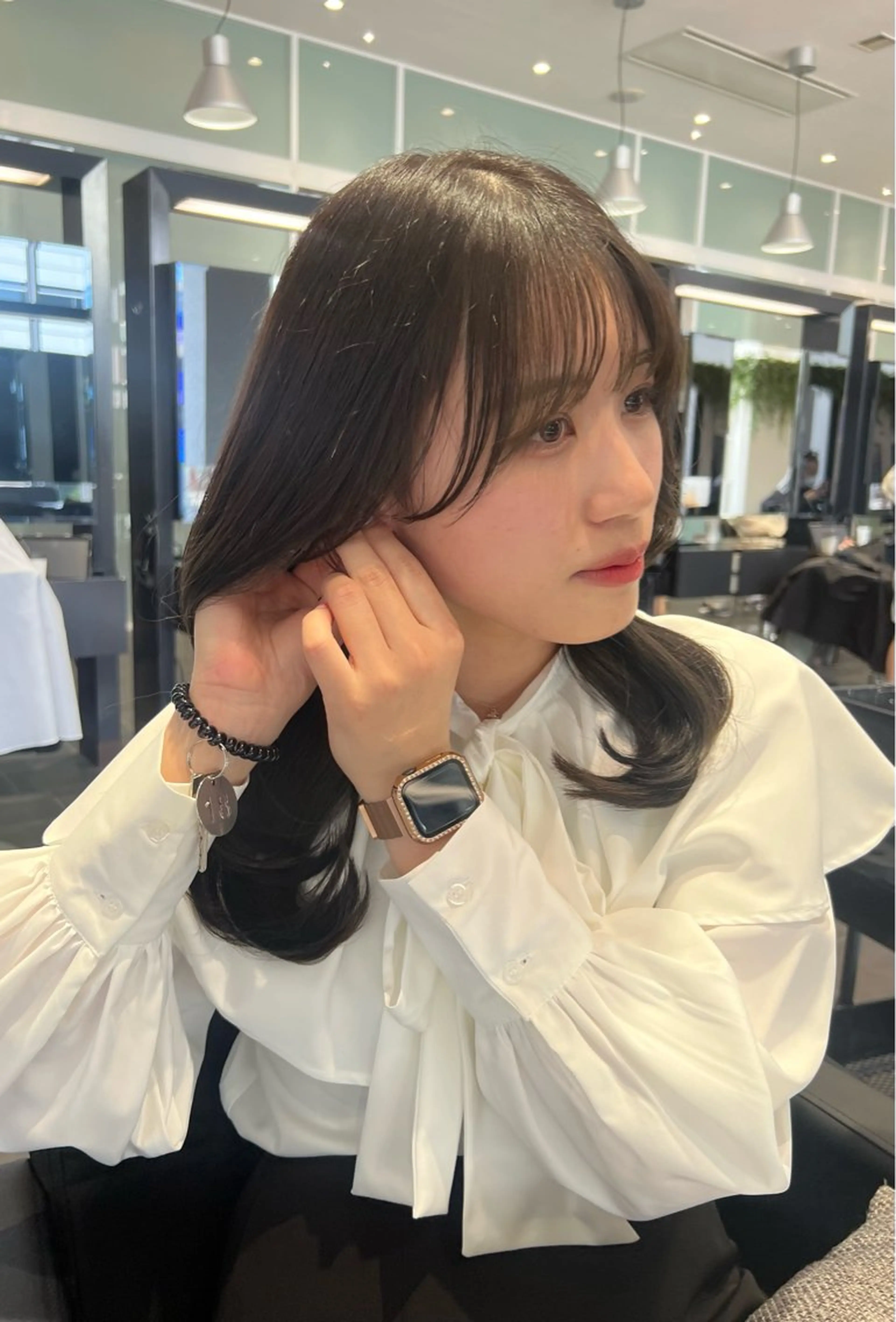 セミロング カラー カット fitするカット♡ 暖色/ふうか◠‿◠のヘアスタイル