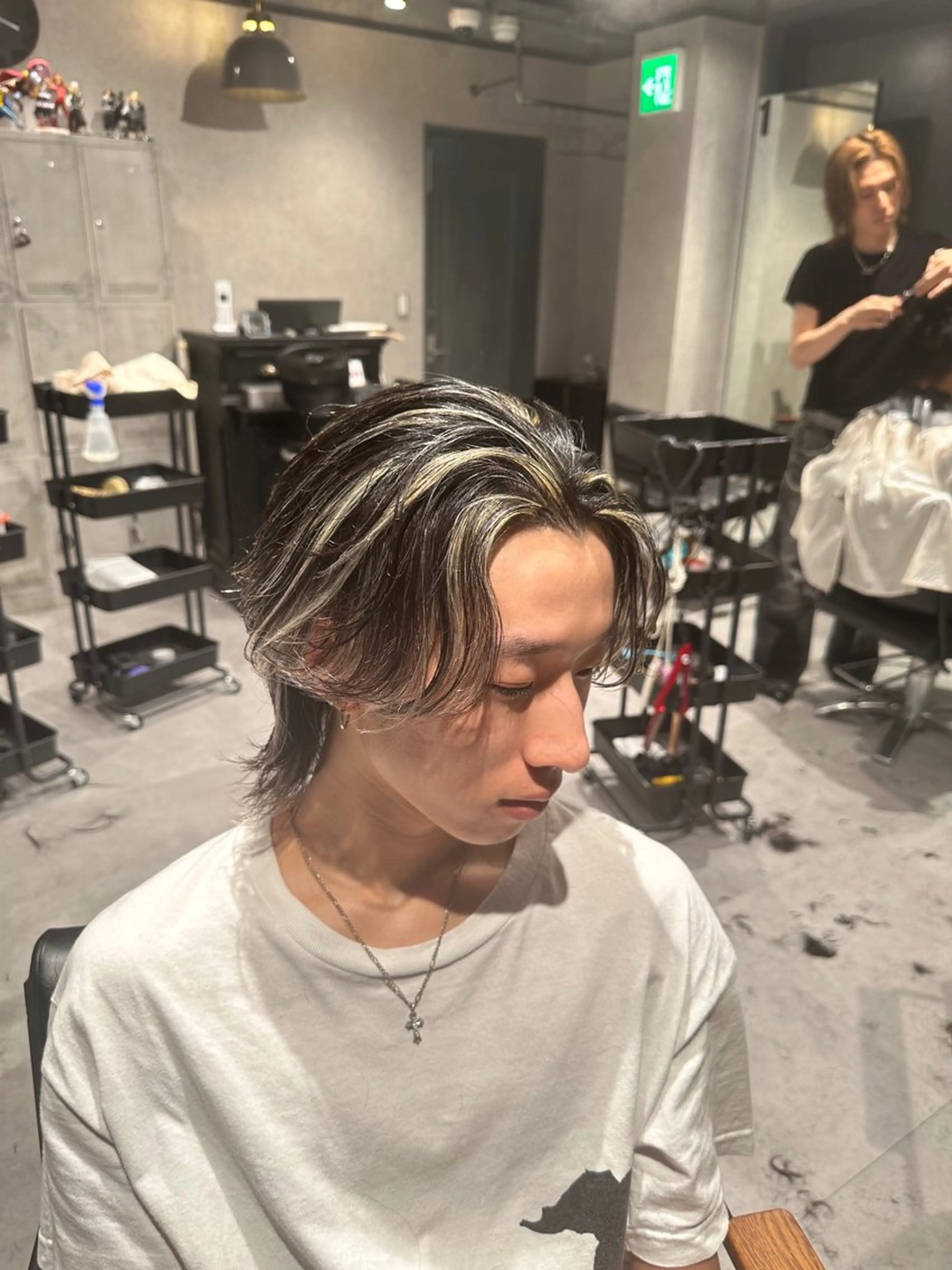 セミロング カラー ヘアアレンジ メンズ メンズヘア静岡 ✂︎Ryuheiのヘアスタイル