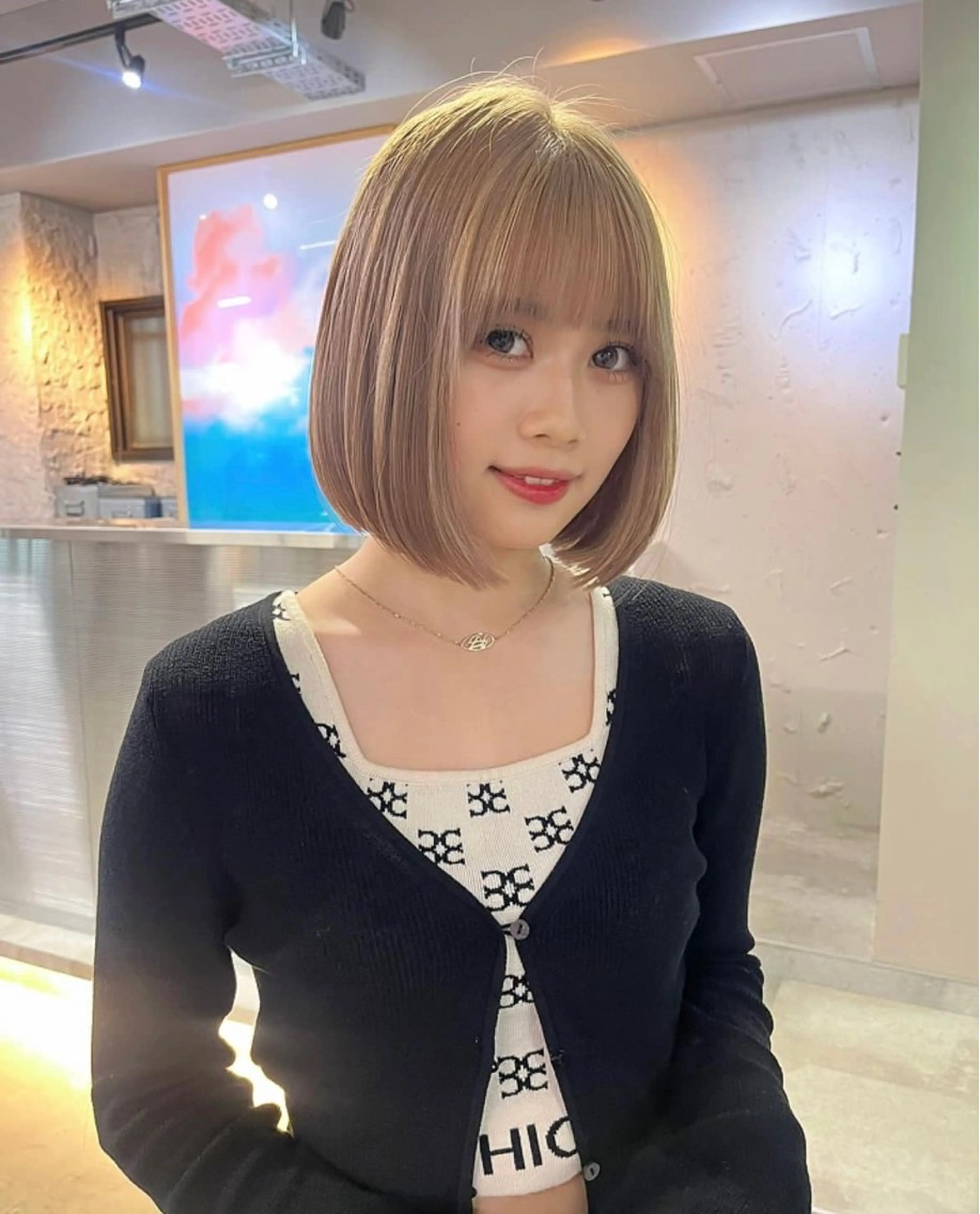 ショート 似合わせボブ🤍 女性らしさのあるヘアのヘアスタイル