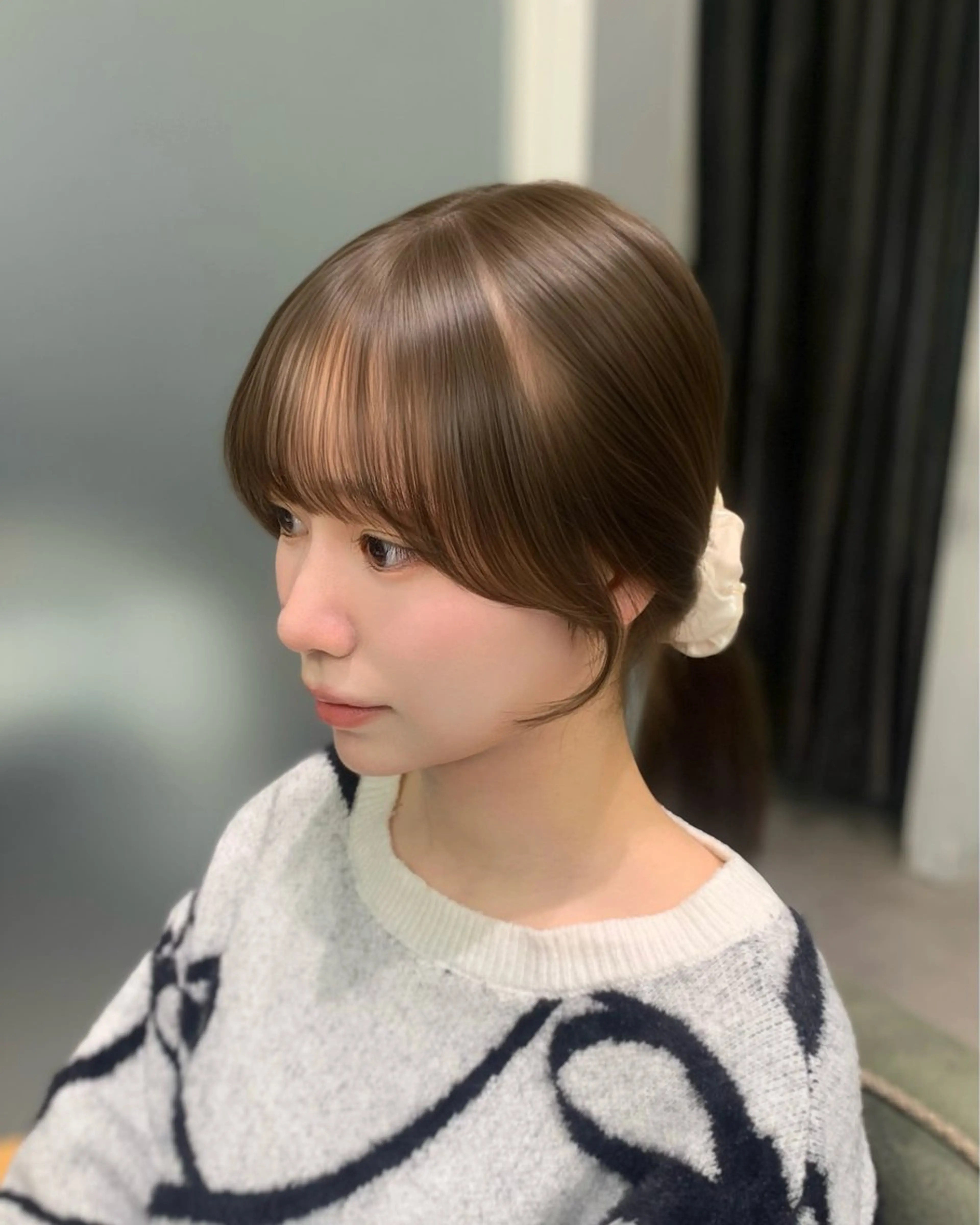 ロング カット ヘアカラー トリートメント 🎀韓国風顔周り× 透明感/梅田/アリサのヘアスタイル