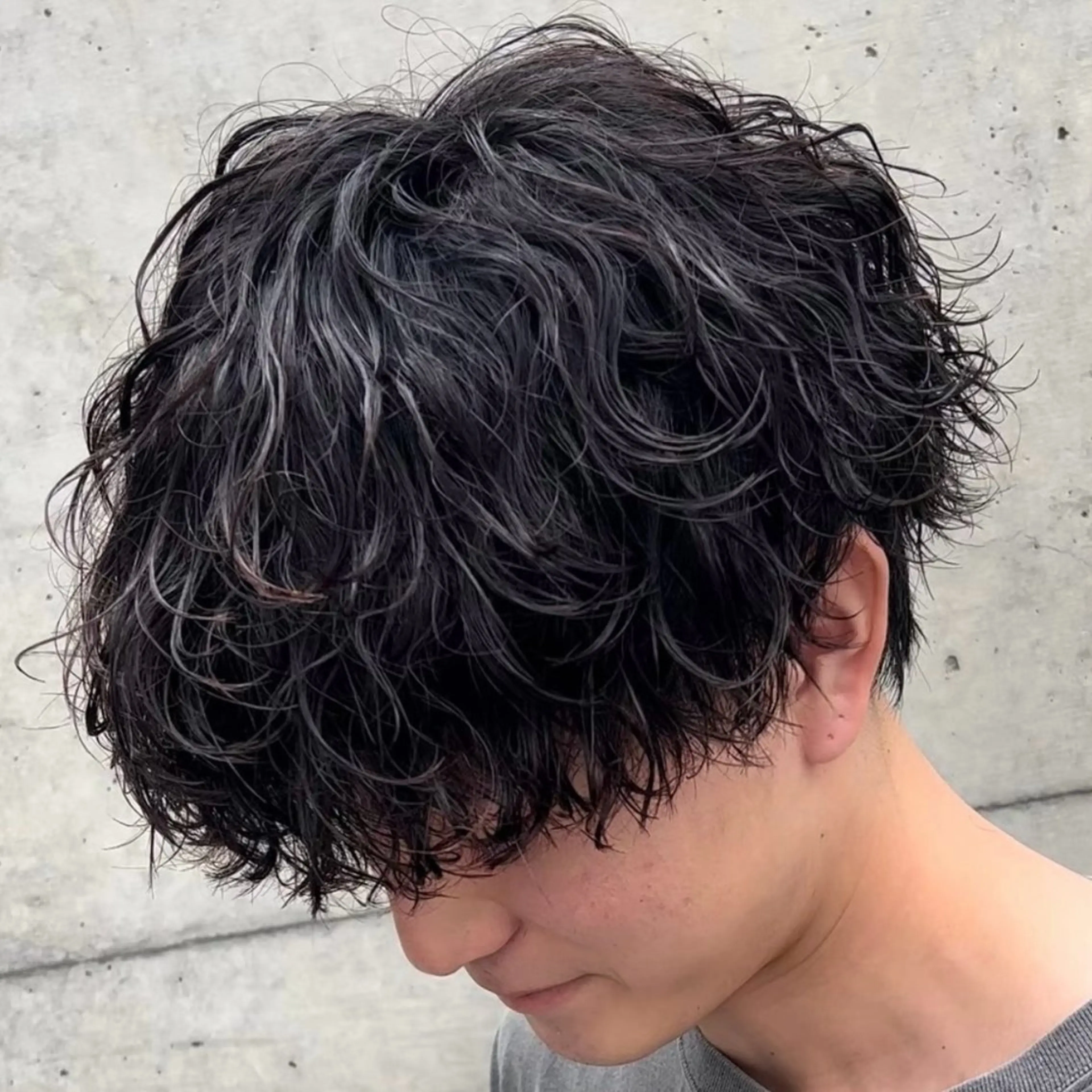 ミディアム パーマ ヘアアレンジ メンズ fifth 石川 凪のヘアスタイル