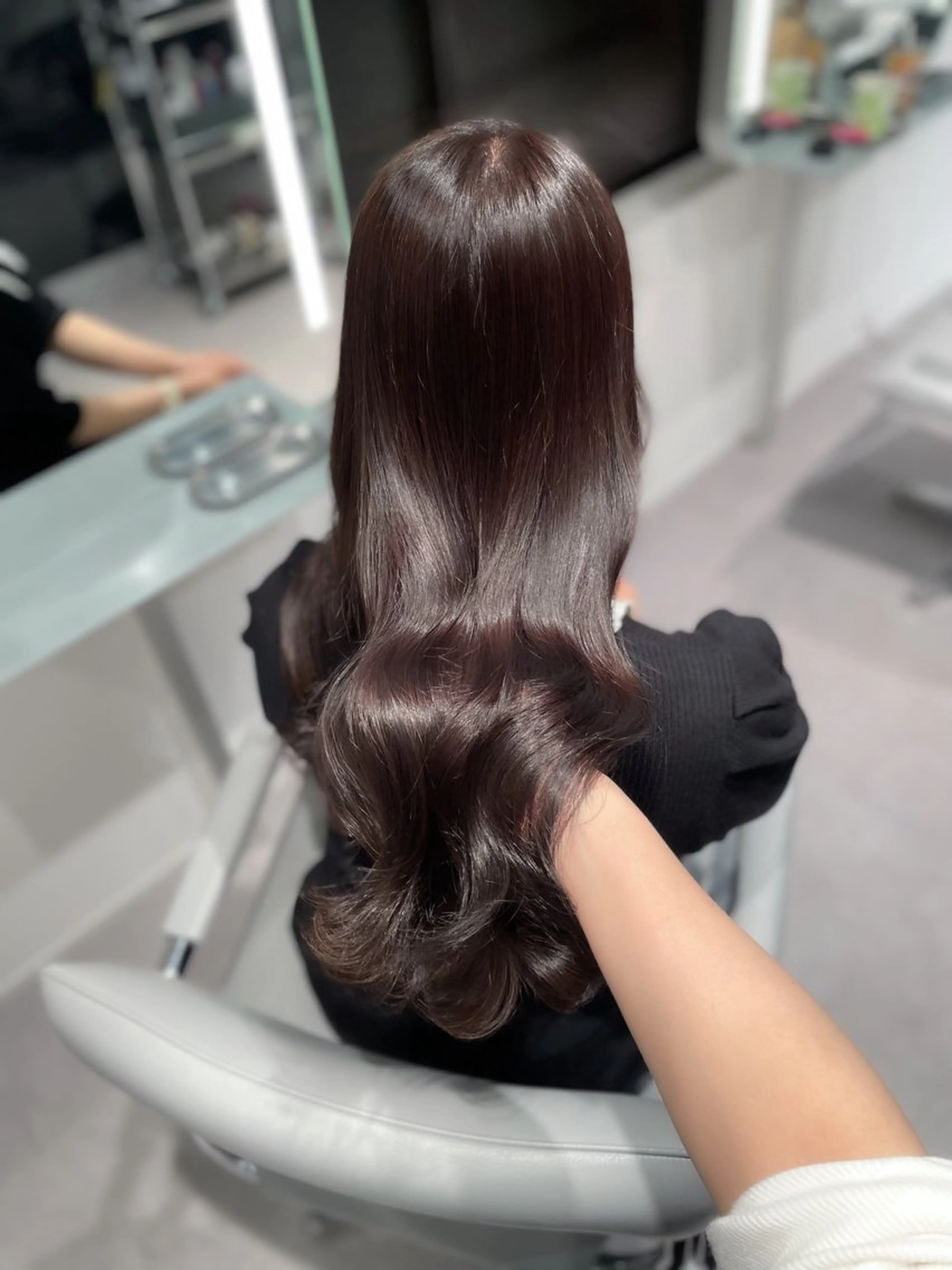 セミロング ヘアカラー 透明感たっぷり柔らか 可愛いStyle杏琉のヘアスタイル