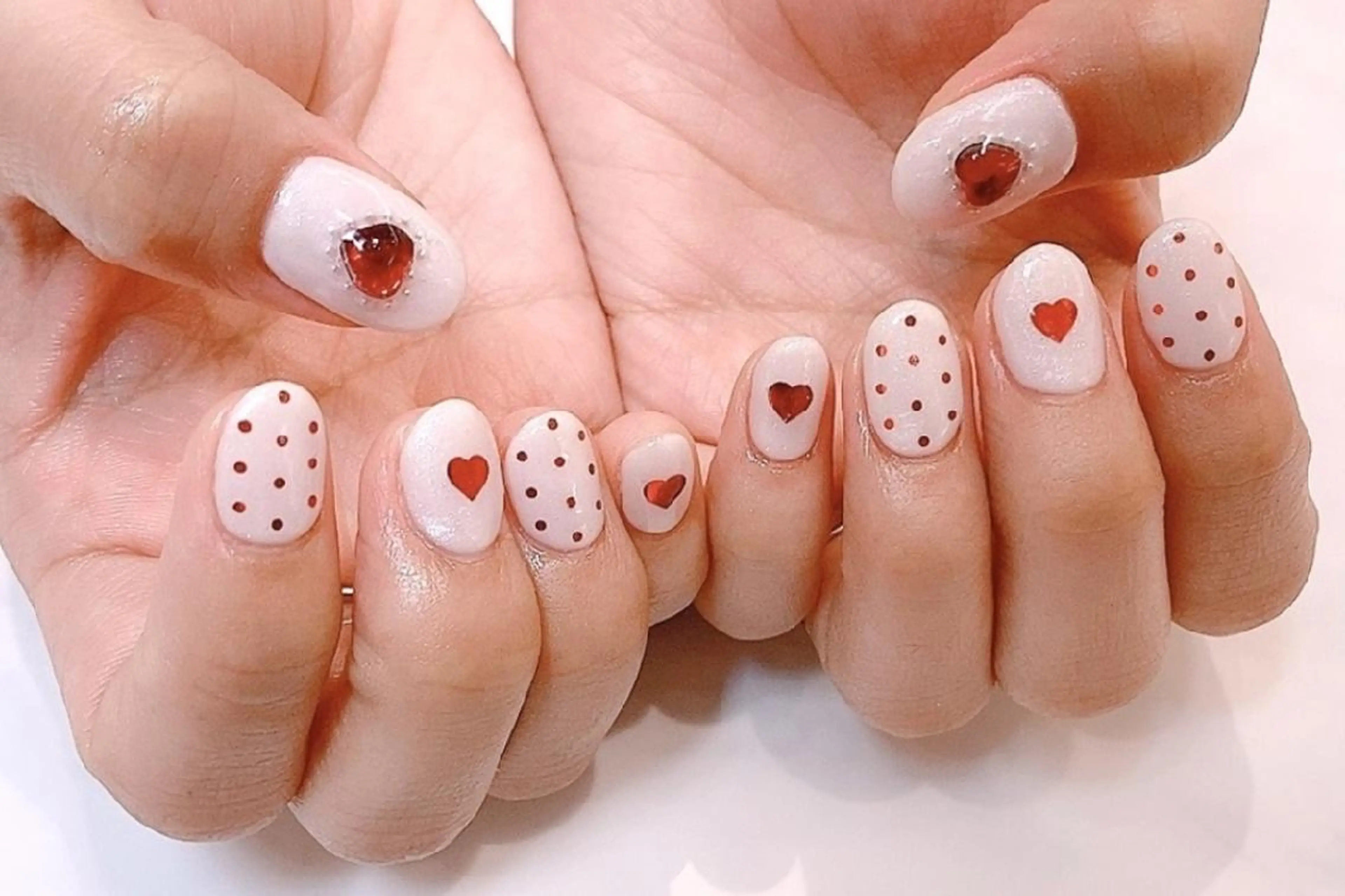 ネイル ショート フィルイン・深爪矯正 長さ出し🎀のネイルデザイン