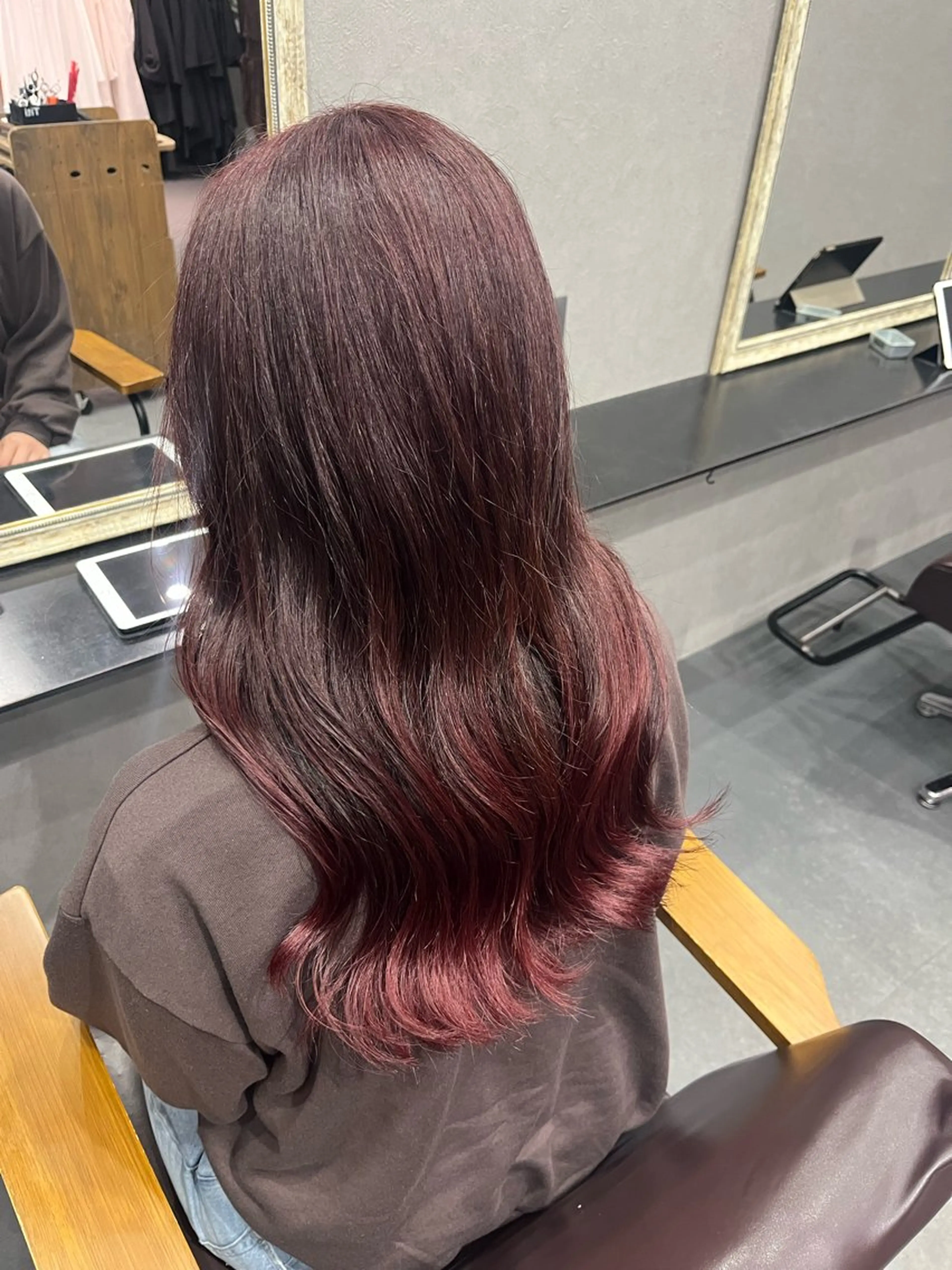 ロング カラー 難波 海のヘアスタイル