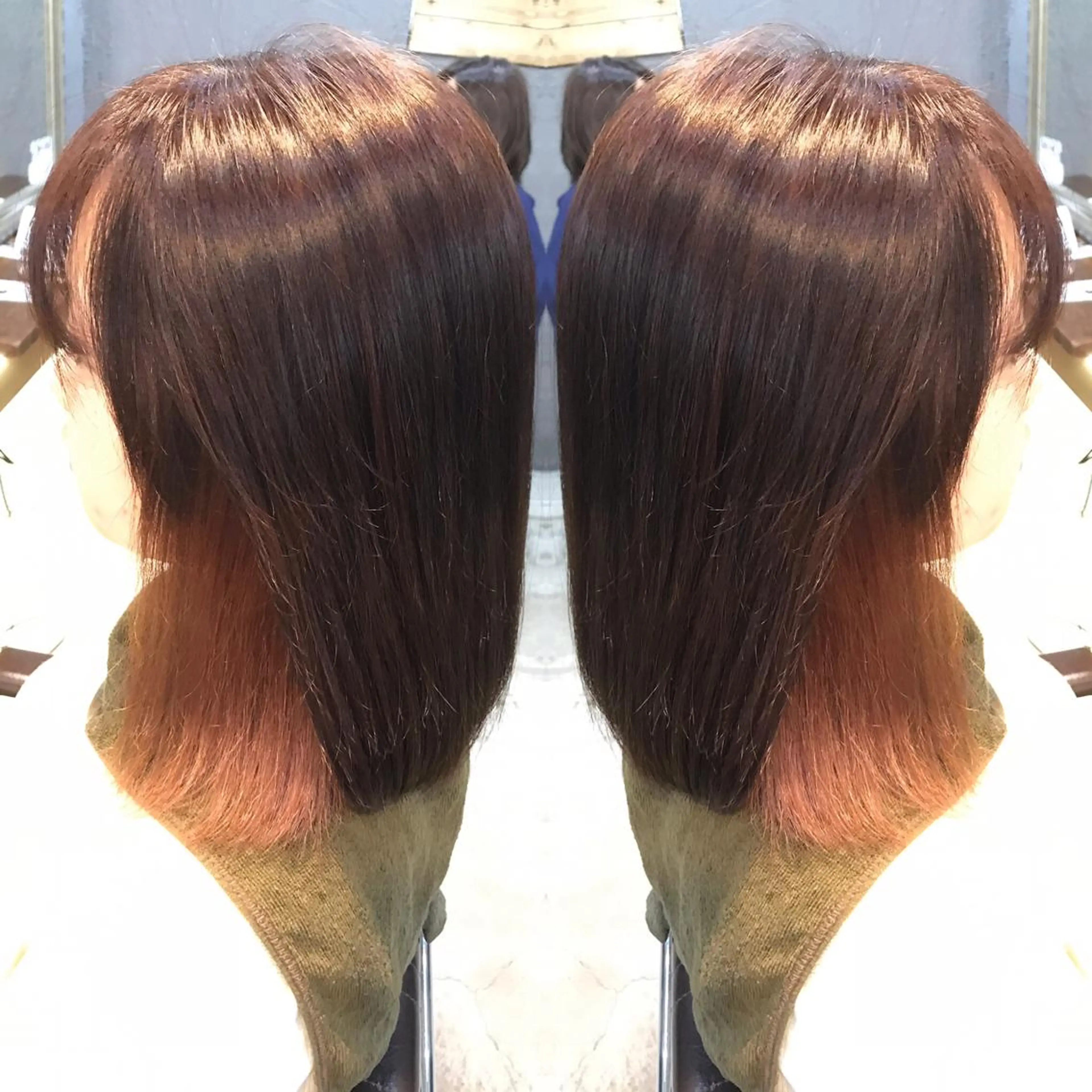 カラー インナーカラー 正分 真美のヘアスタイル