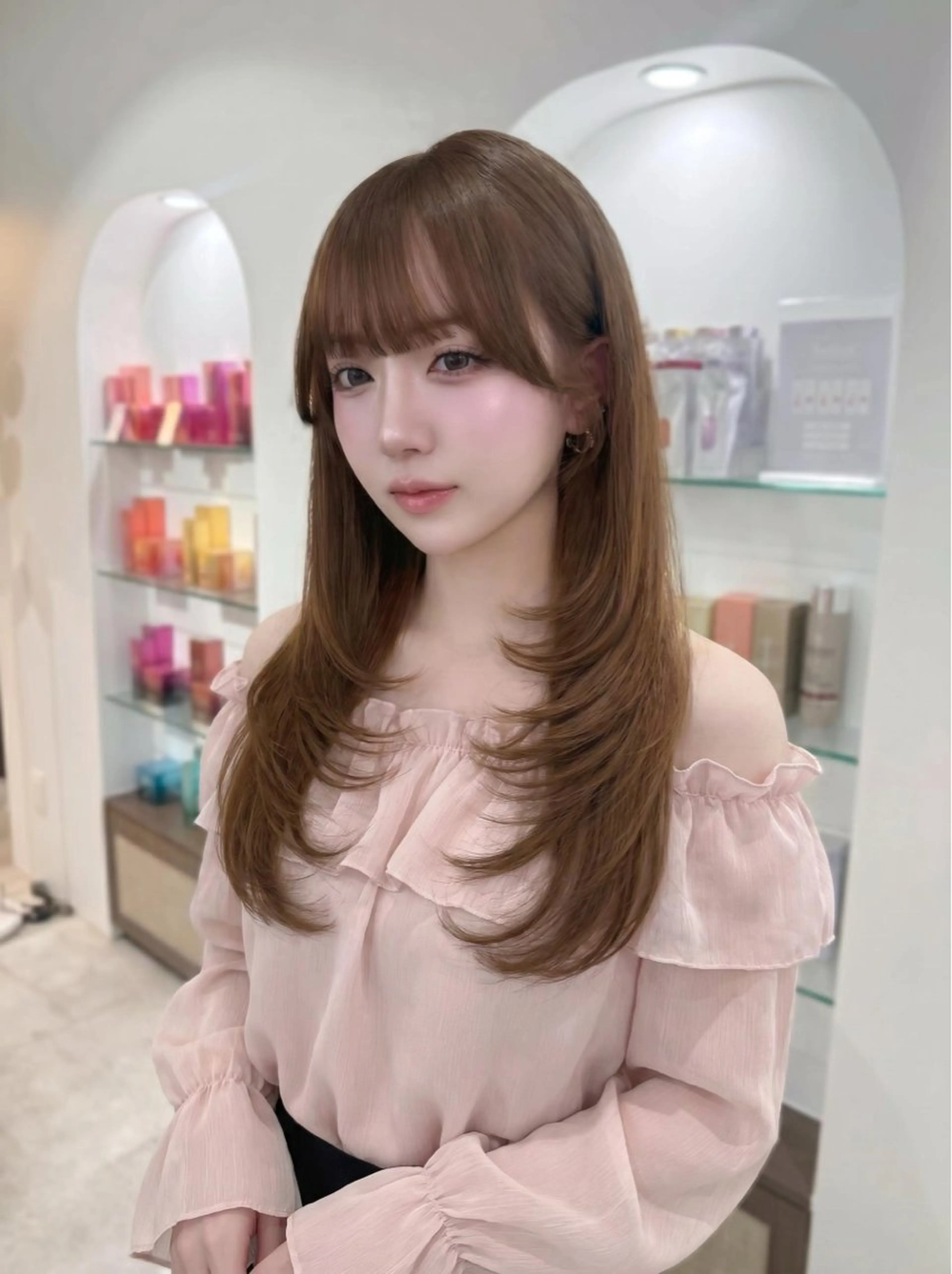 カラー ベージュカラー ブリーチ 透明感カラー ブリーチなしカラー 豊嶋 未来のヘアスタイル