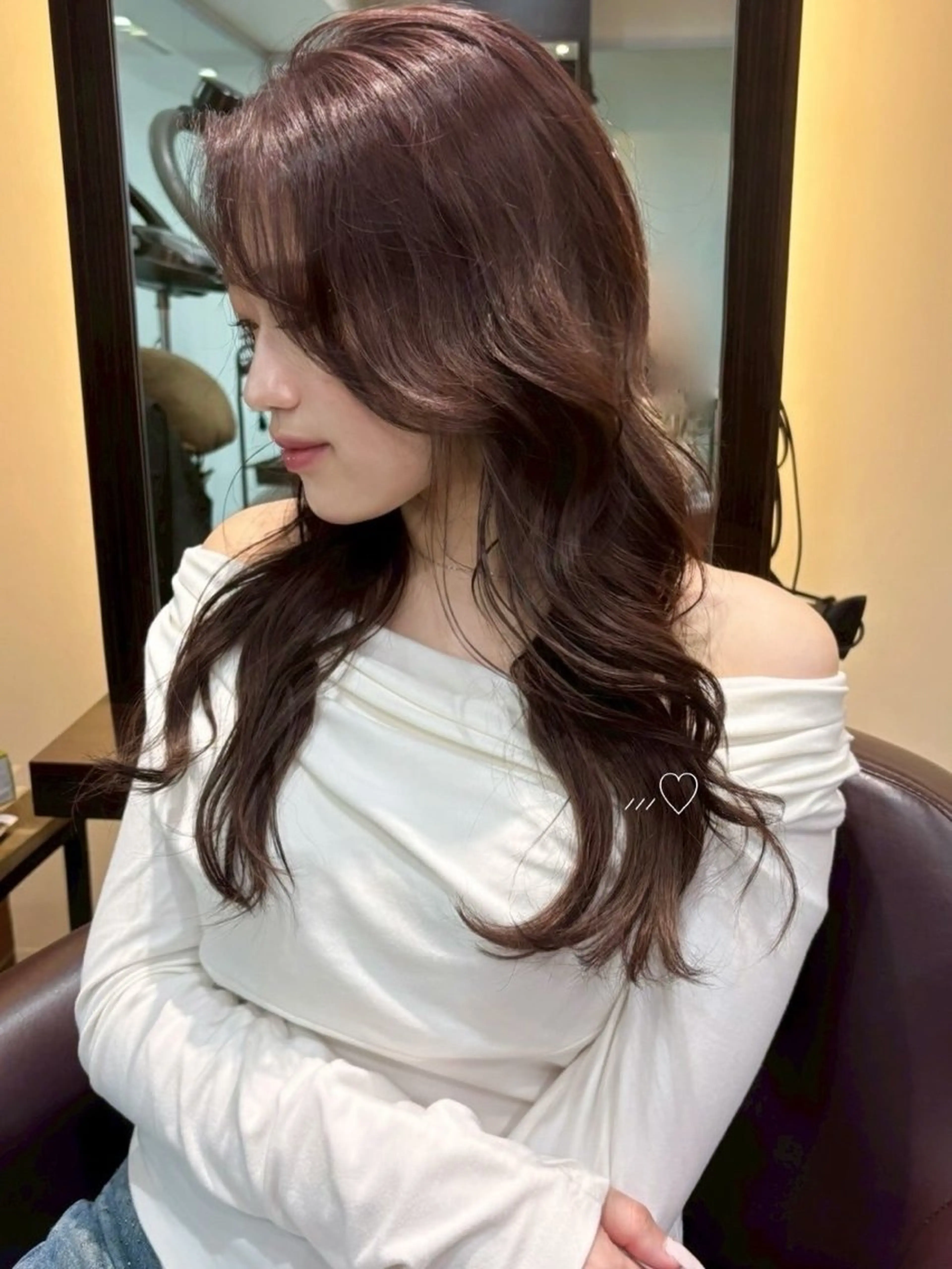 ロング ピンクブラウン 札幌 Nanami 🪽‪のヘアスタイル