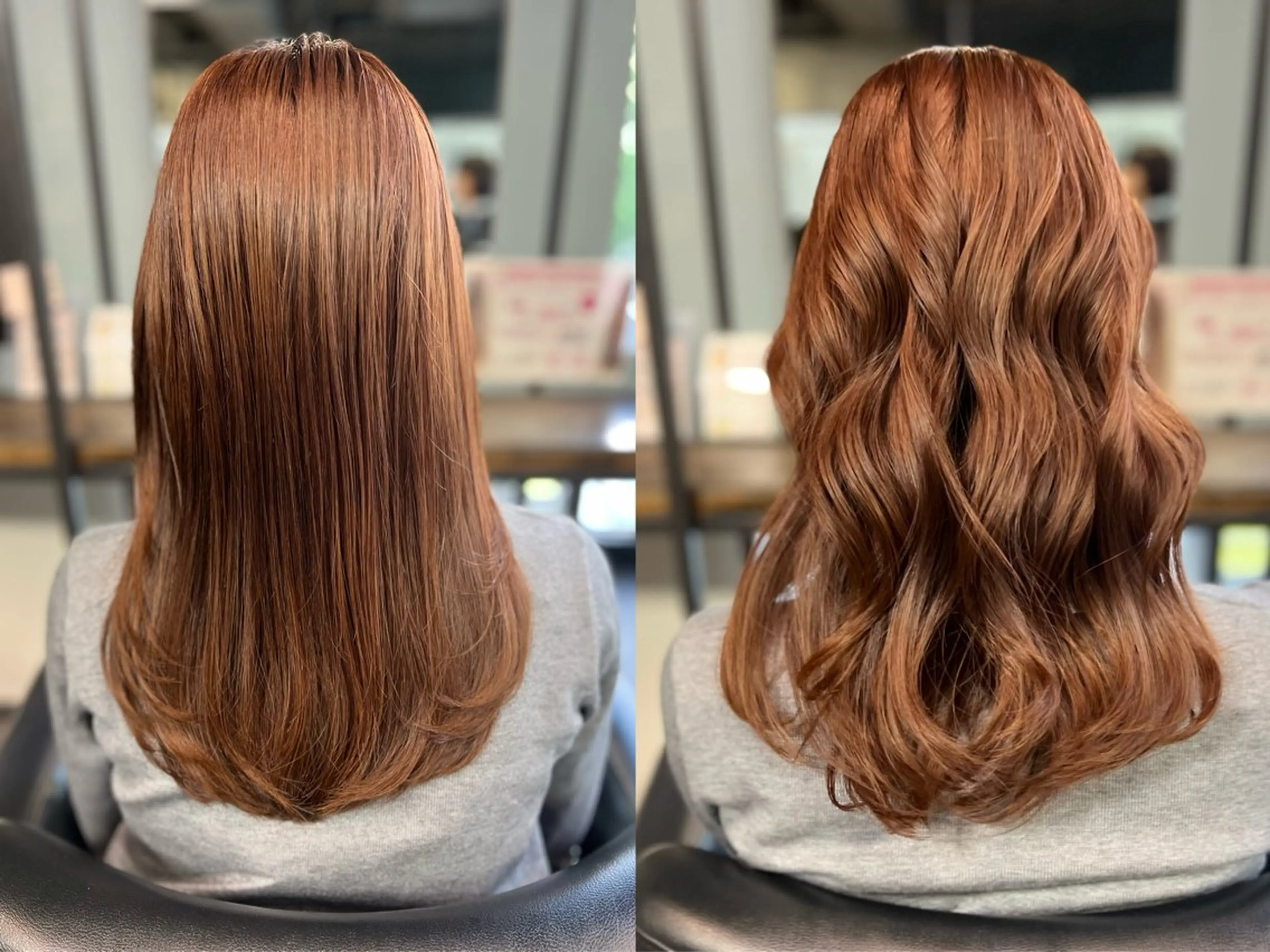 ロング レイヤーカット ヘアカラー 💘札幌クロスパーマ 髪質改善💘rinaのヘアスタイル