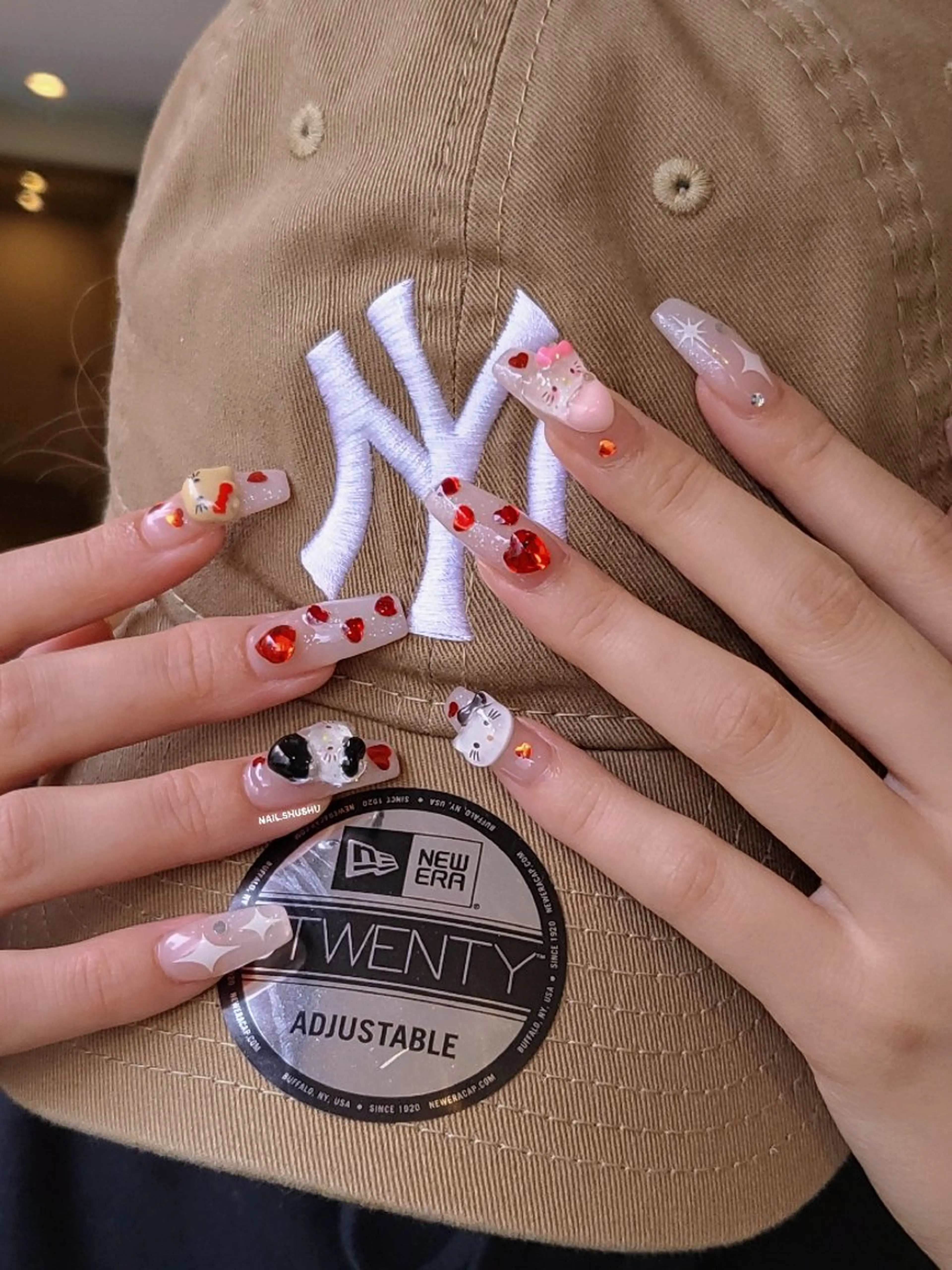 ネイル ハンドネイル 3dパーツ/流行り 👧shushu❤️のネイルデザイン