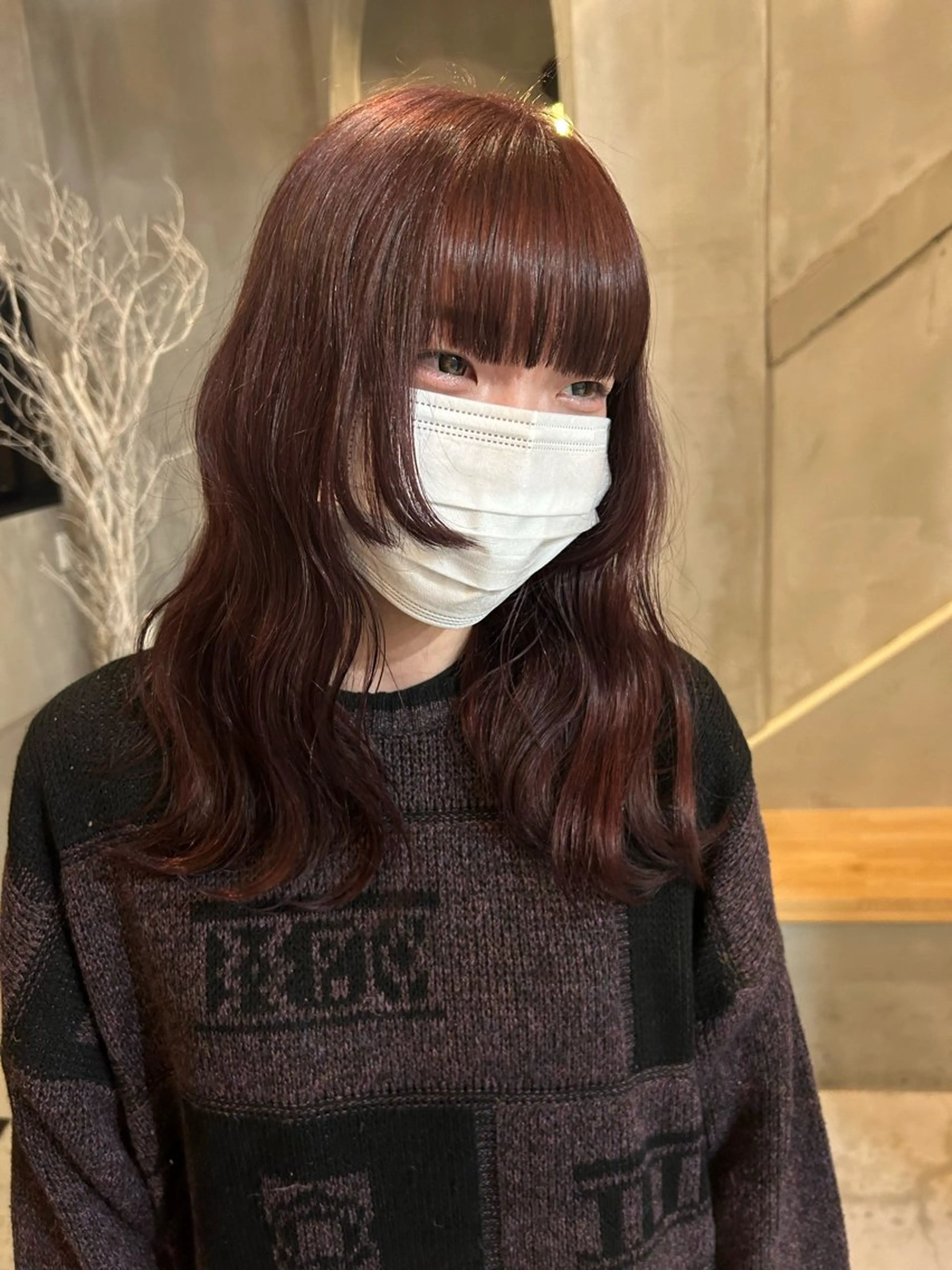 カラー ボルドーカラー Piu-所属・古澤 芽依のヘアスタイル