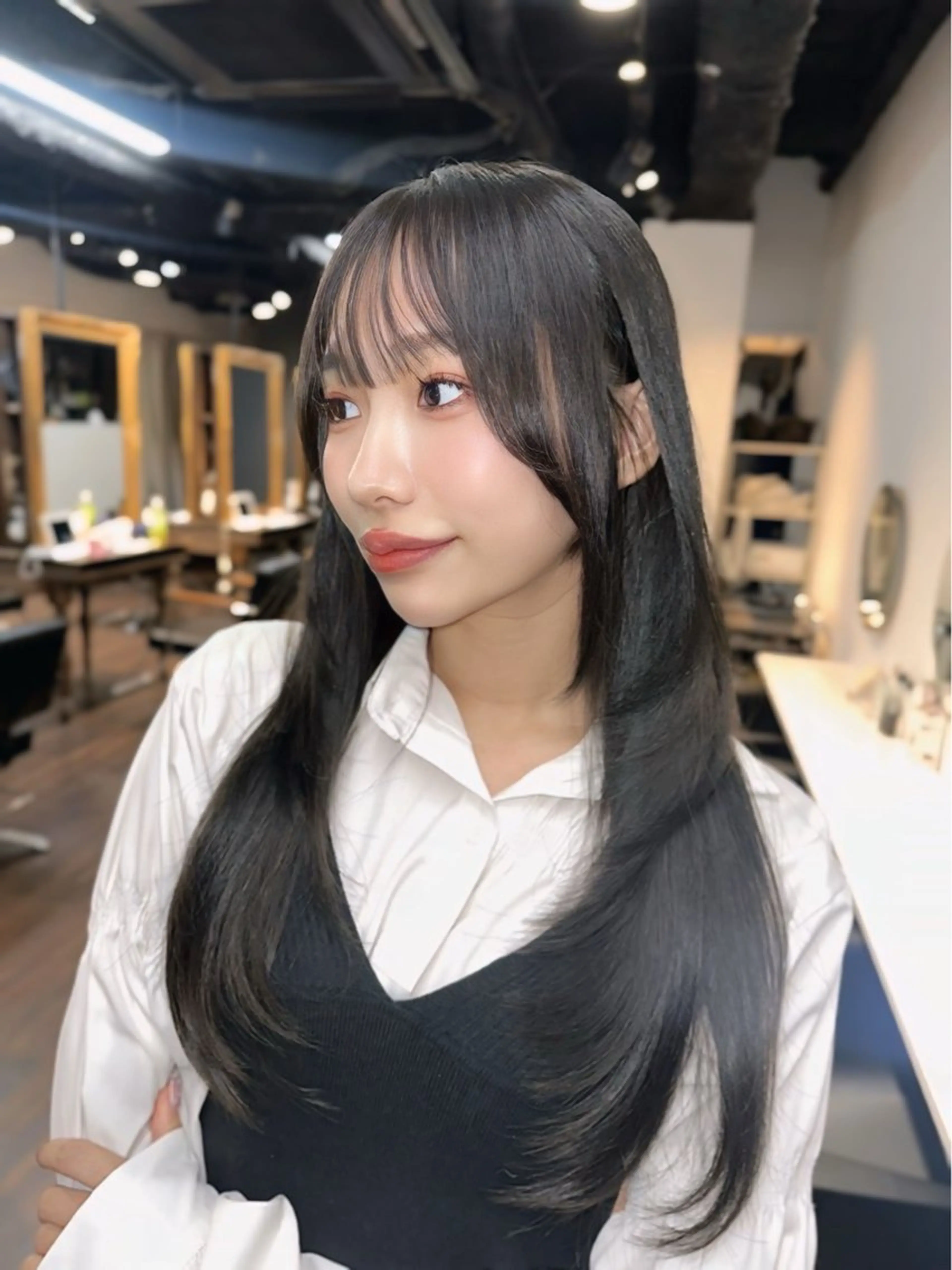 ロング カラー 髪質改善 レイヤーカット 縮毛矯正 ワンホンヘア ワンホン/エクステ ケラチン/Kaitoのヘアスタイル