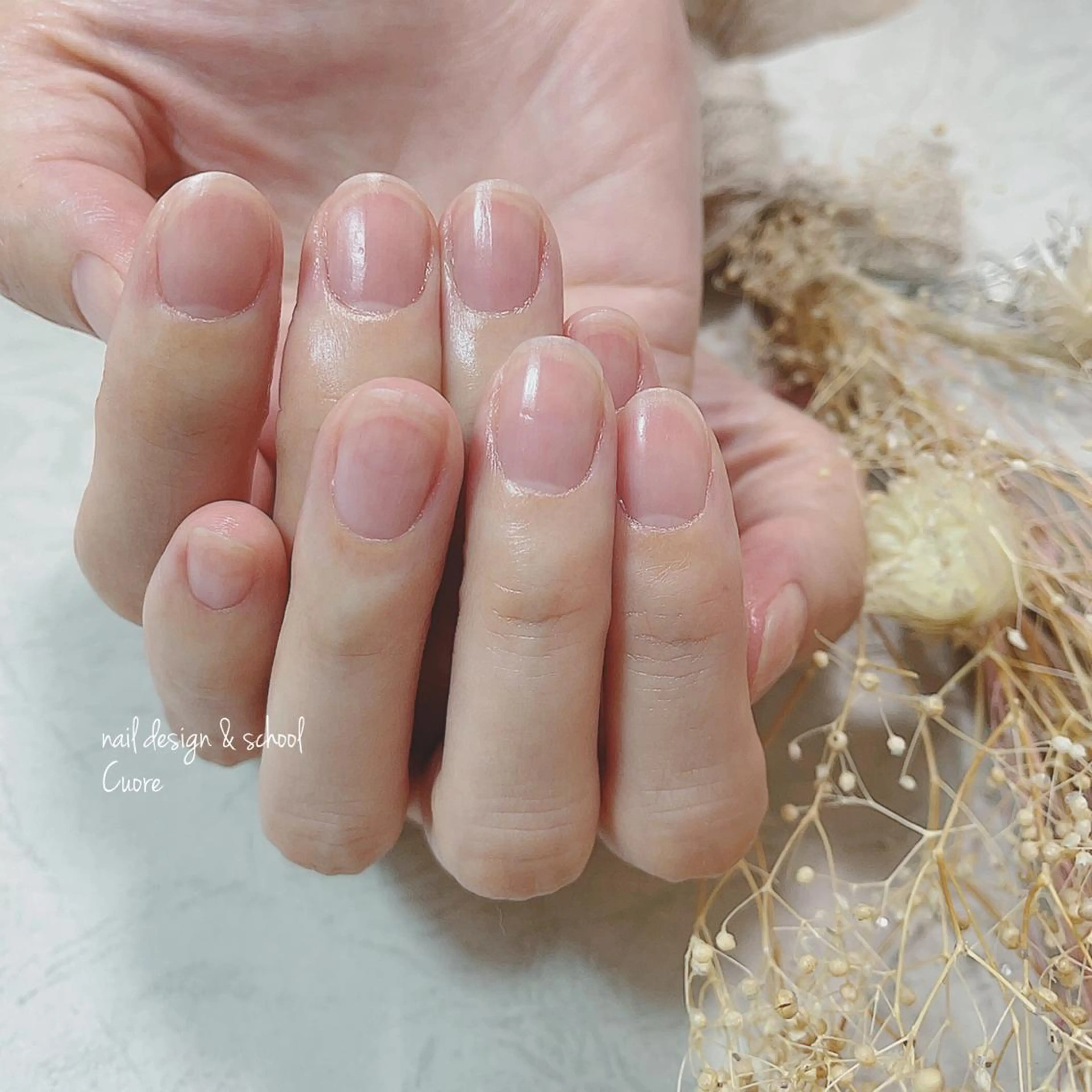 ネイル アートネイル ジェルネイル ニュアンスネイル シンプルネイル 春ネイル Cuore谷岡紗妃/ 宮崎台のネイルデザイン