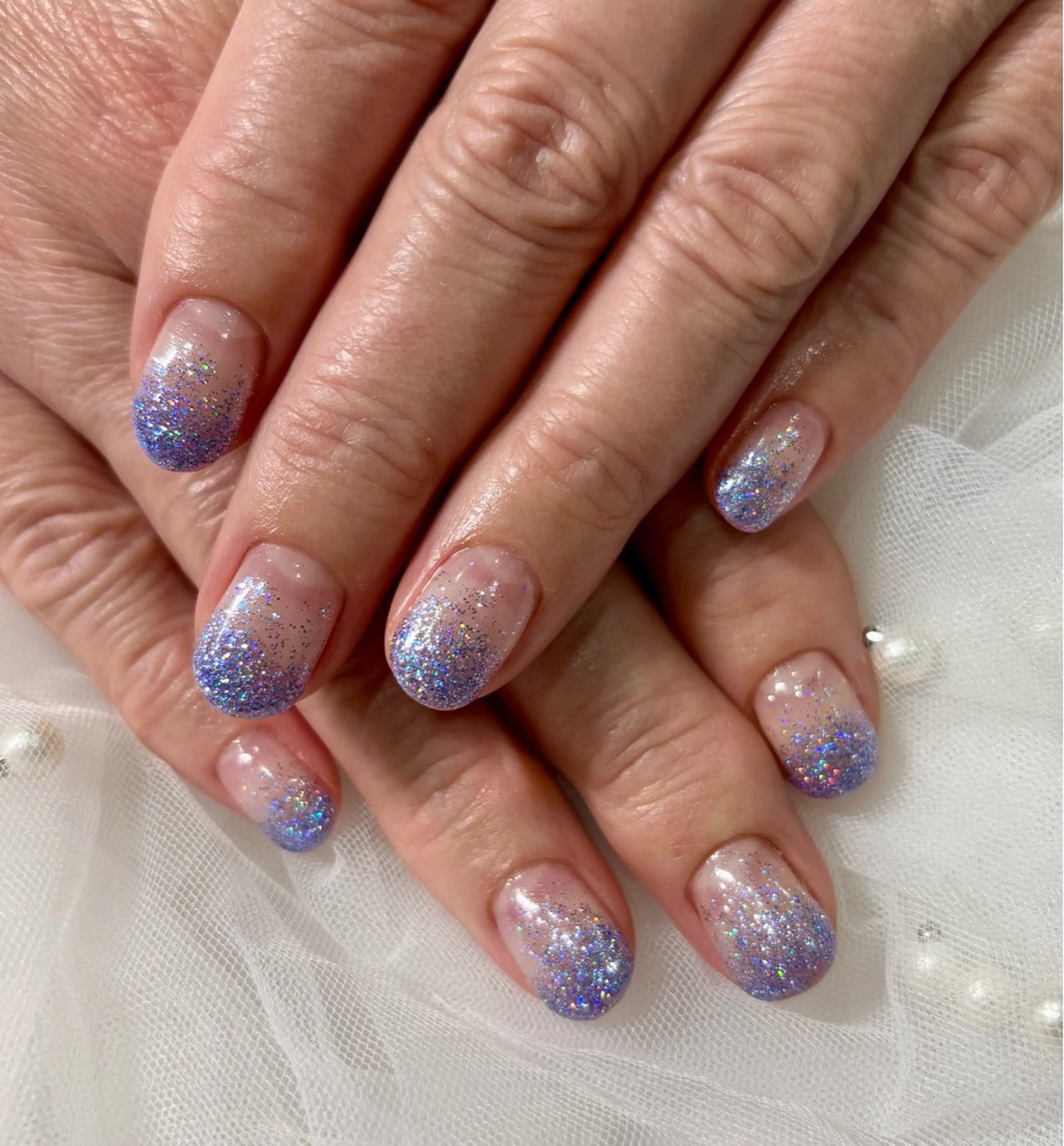 ネイル グラデーション ラメ(グリッター) ラメグラデーション Shine 🫧honoka🫧のネイルデザイン