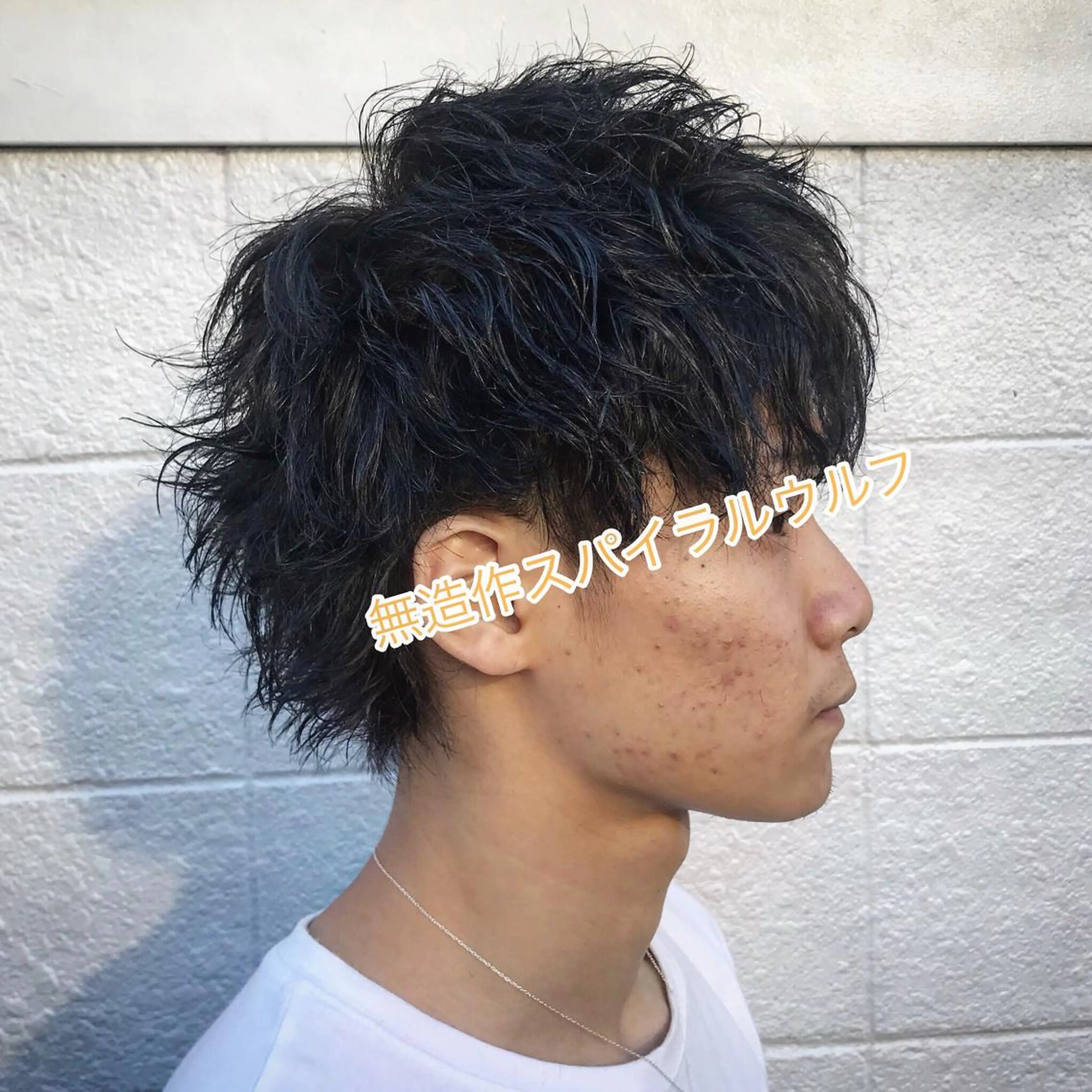 ショート カラー パーマ メンズ JUNTA 梅田茶屋町のヘアスタイル