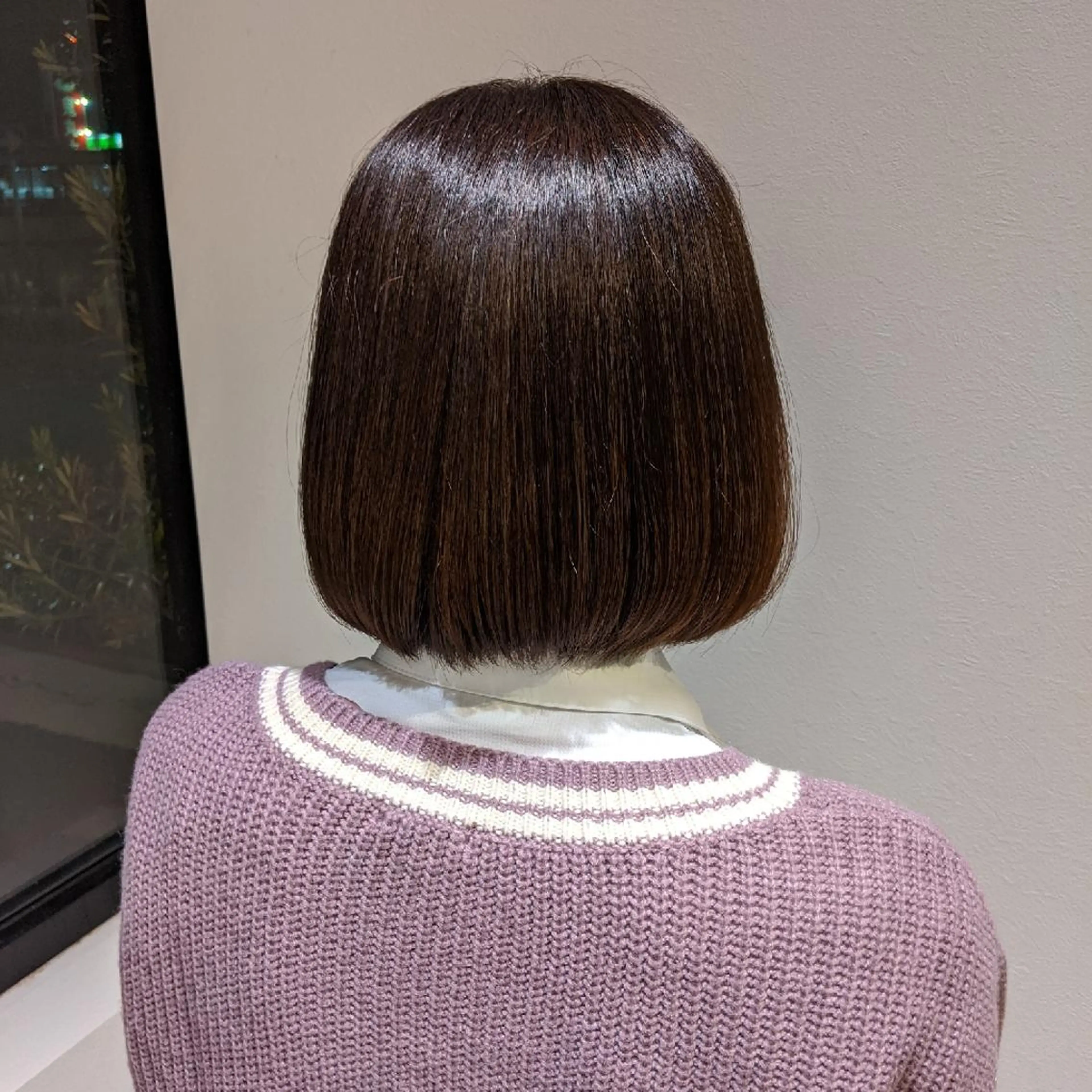 ミディアム 浜田りほ Luxbe 博多バスターミナルのヘアスタイル