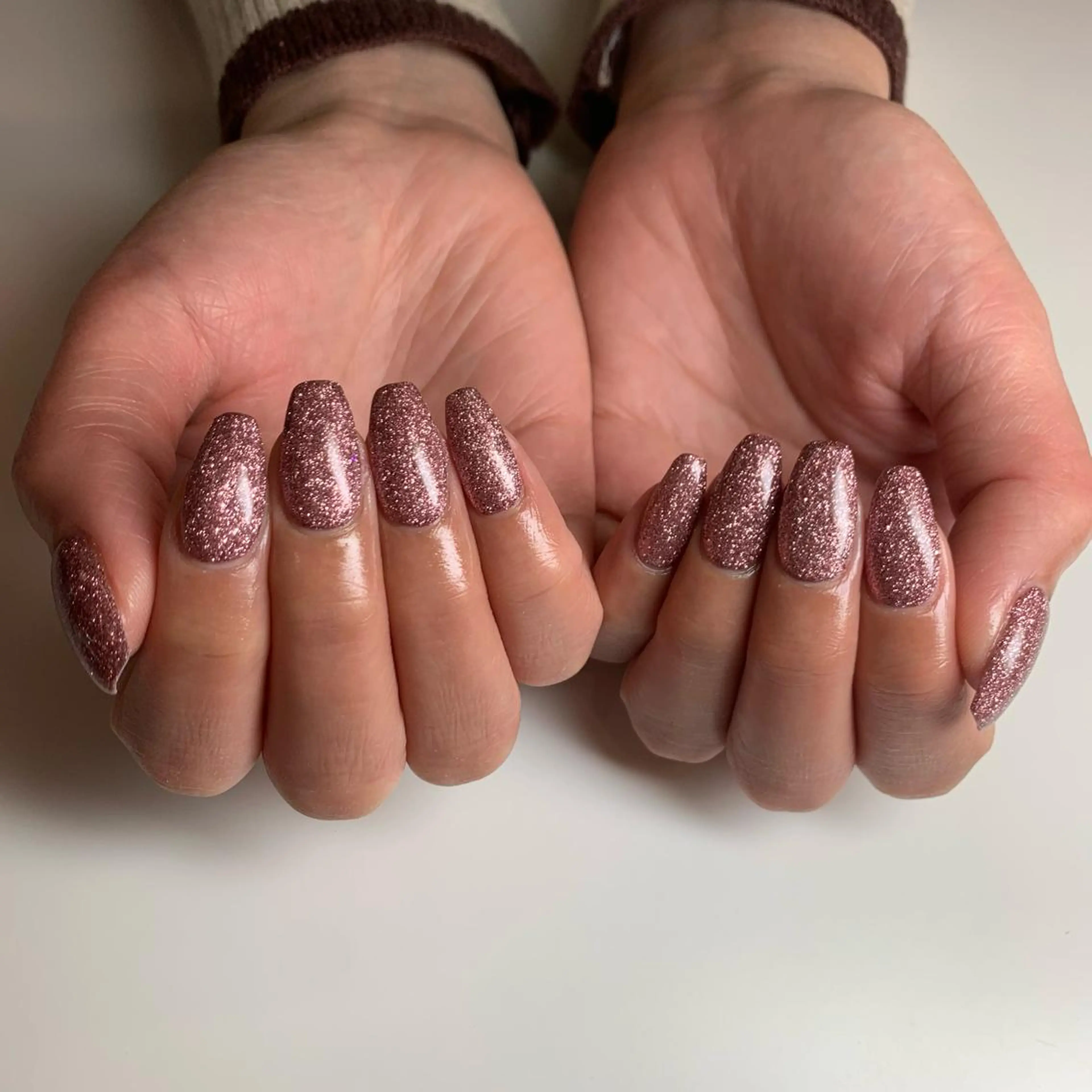 オフ込(ソフトジェル)ワンカラー・ラメグラデーションの写真