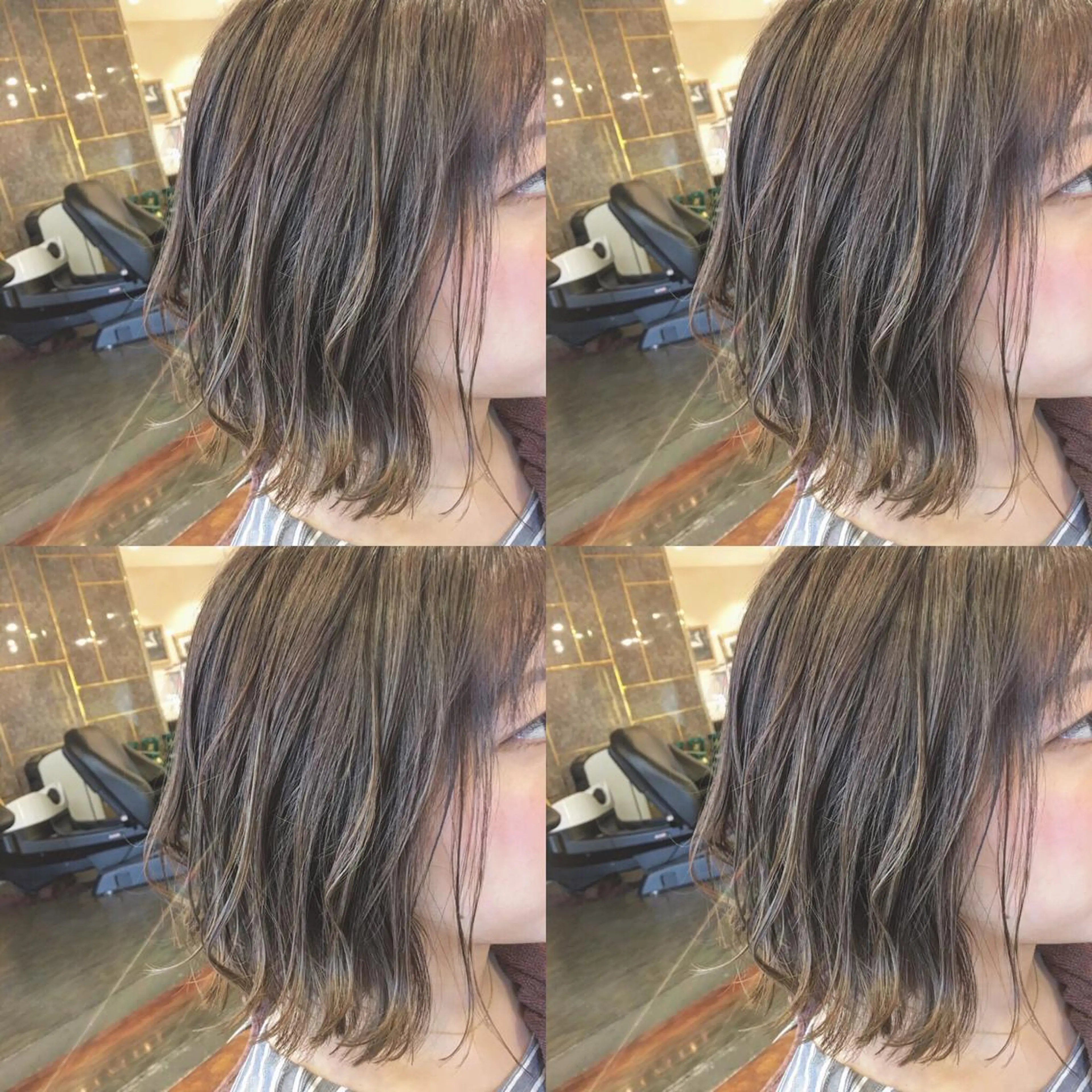 ミディアム アッシュ ハイライト 綺麗な髪質にしたい方 限定🌈清水　祥のヘアスタイル