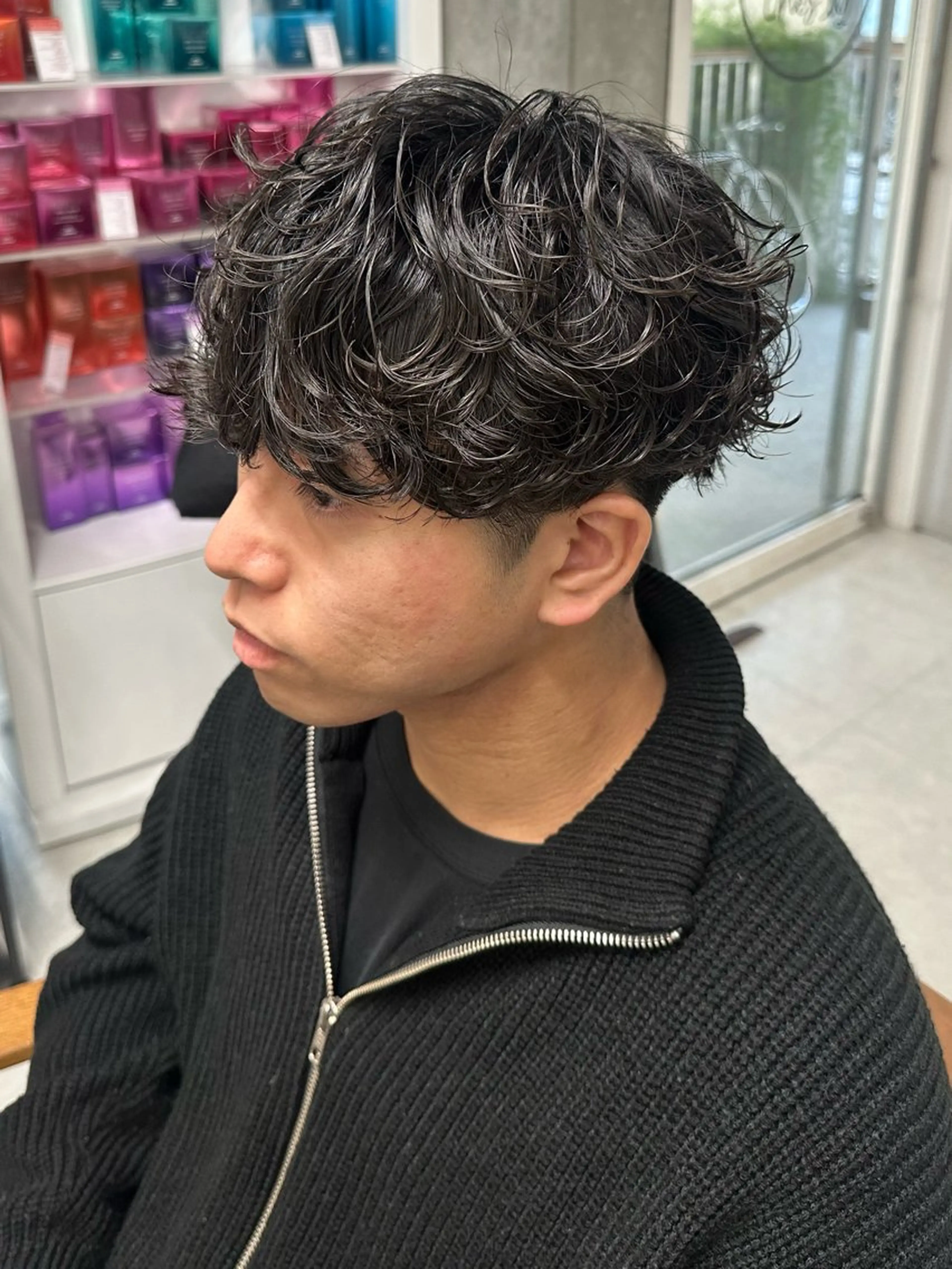 ショート パーマ メンズ カット パーマ トリートメント メンズ似合わせ🪞 副店長 kotoriのヘアスタイル