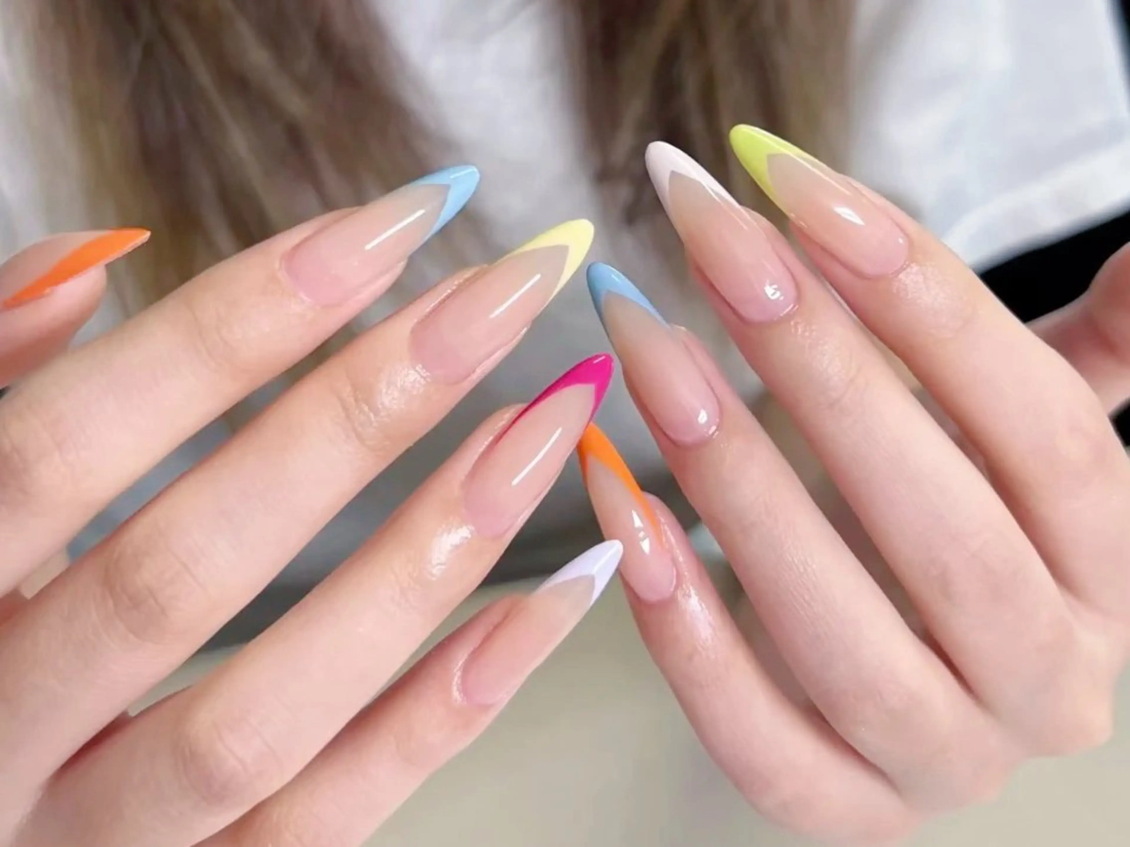 ネイル アートネイル チークネイル 長さ出し フットネイル ジェルネイル ハンドネイル ハンドケア ラッキーネイルサロン 西川口東口店のネイルデザイン