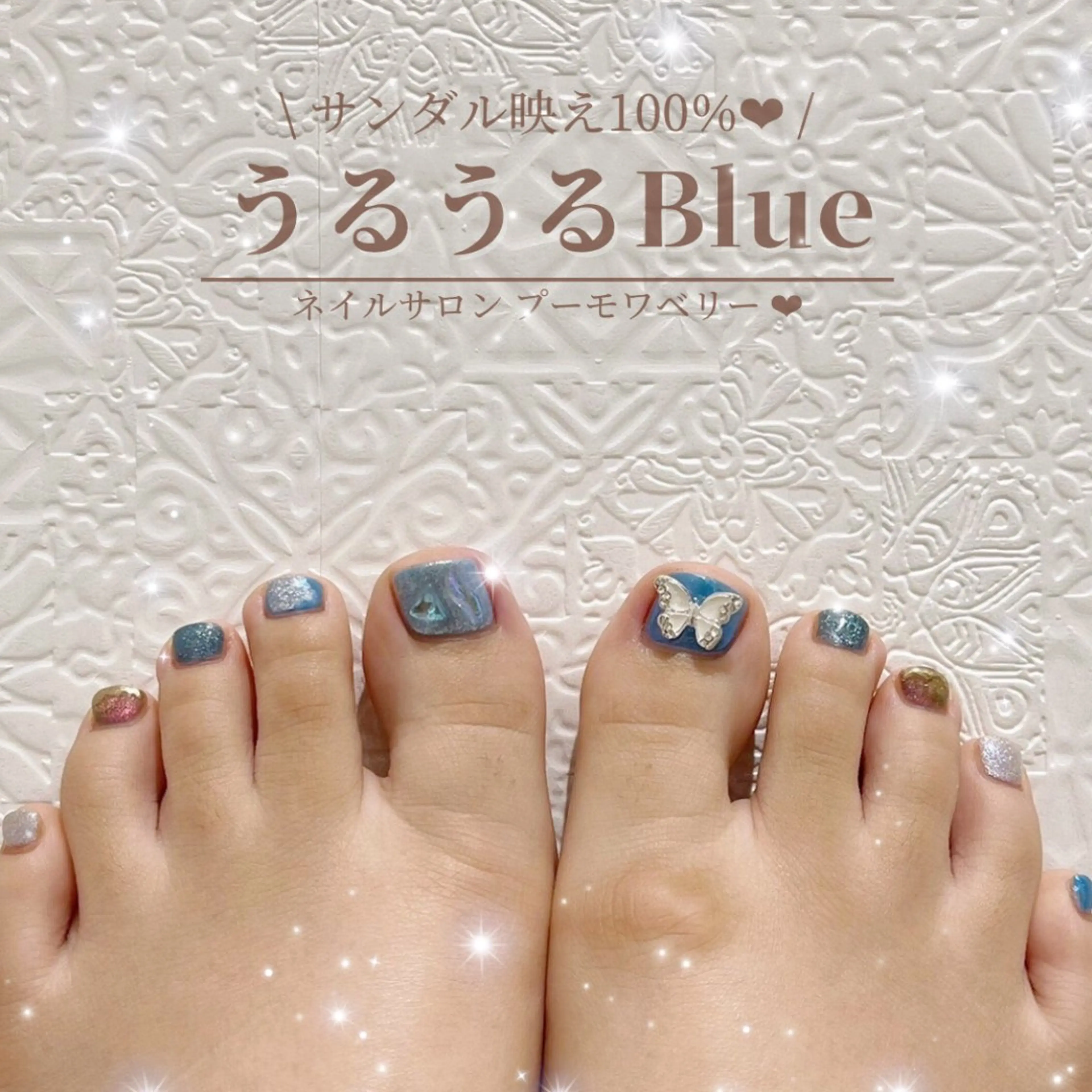 ネイル フットネイル 【岐阜💅🏻】 オトナ可愛い🤍🪄のネイルデザイン