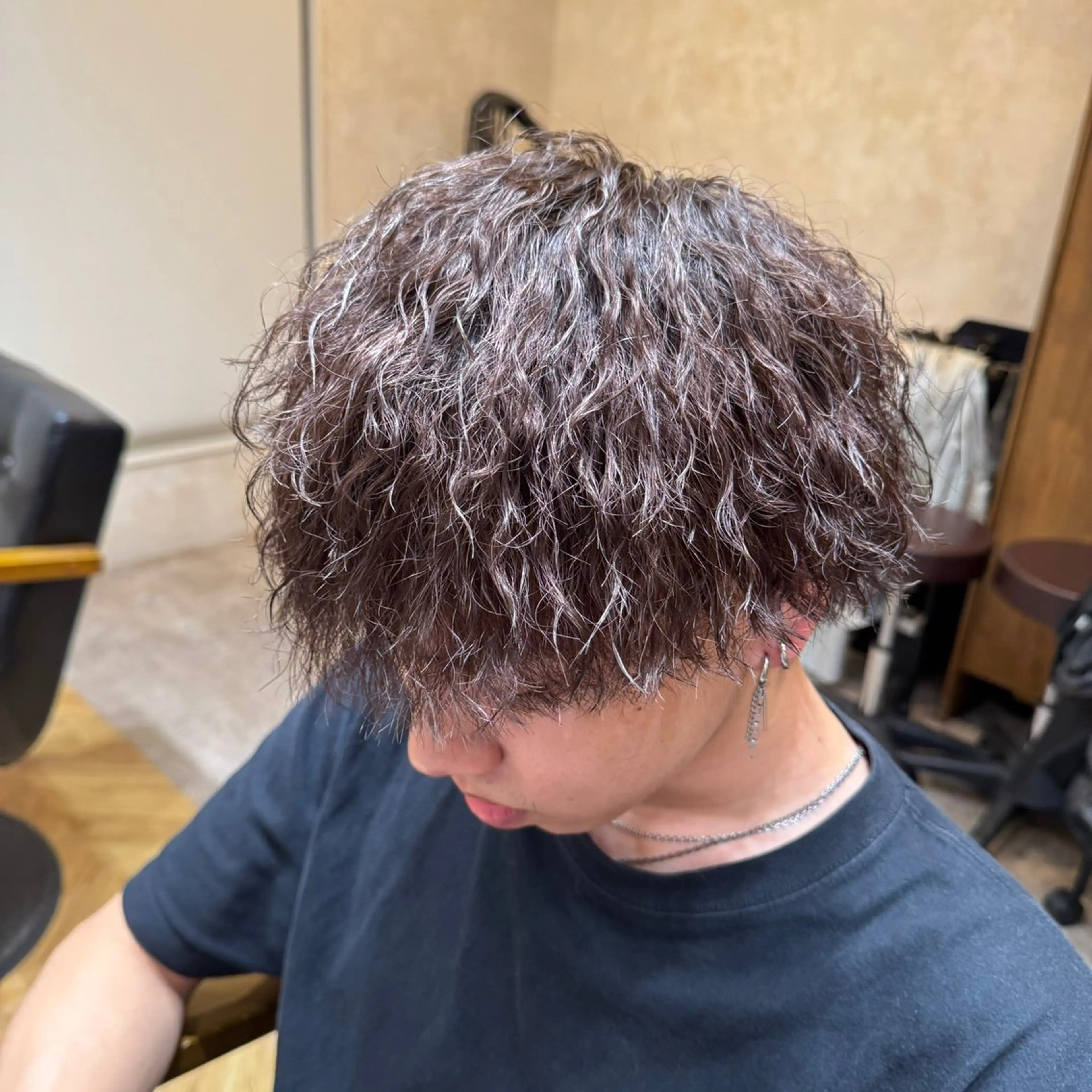 パーマ メンズ メンズパーマ カット パーマ 松ヶ迫 珠里のヘアスタイル