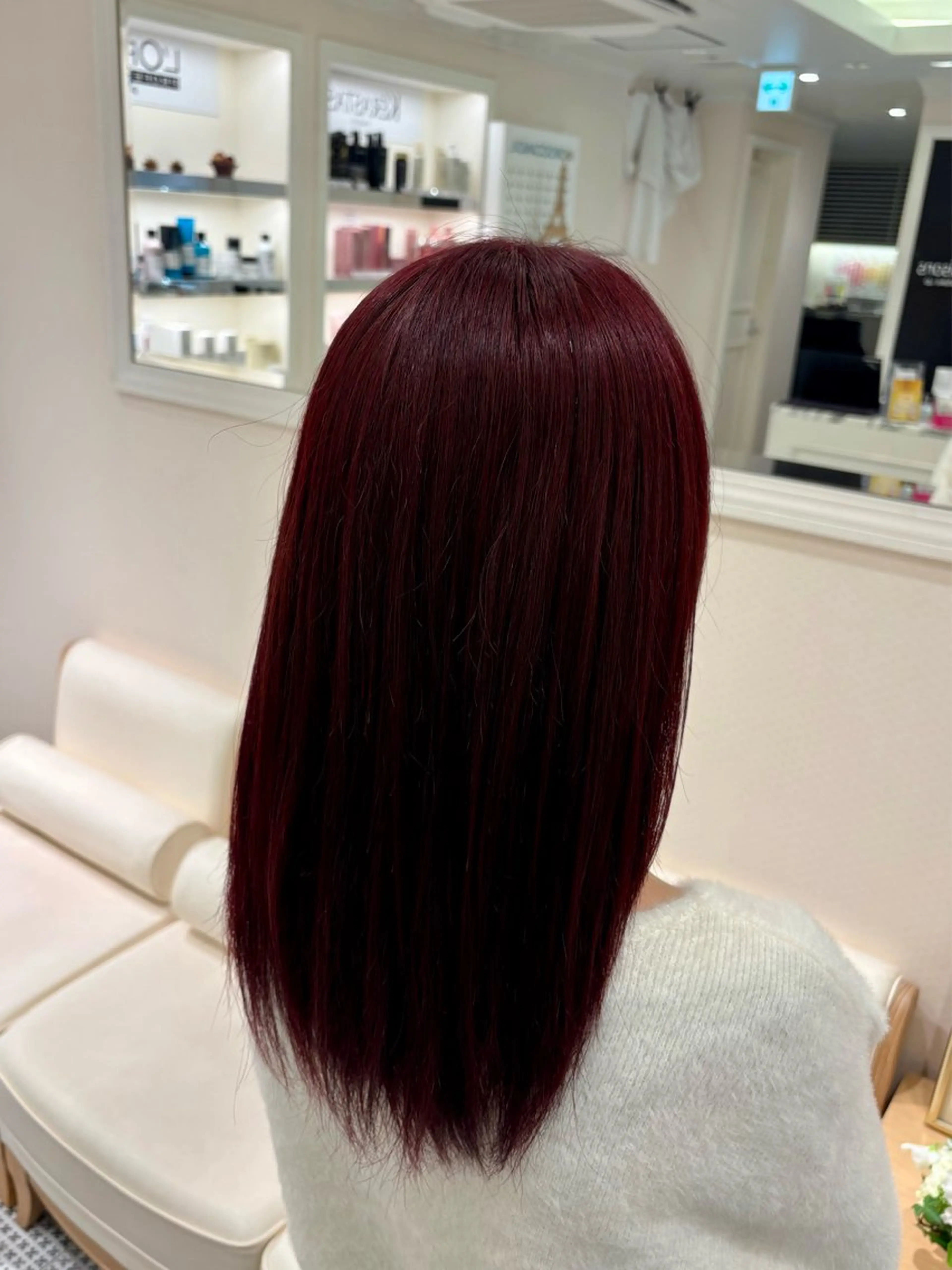 ミディアム カラー レッドカラー カット ヘアカラー レ　セゾンEX大宮店所属・石山 海斗のヘアスタイル