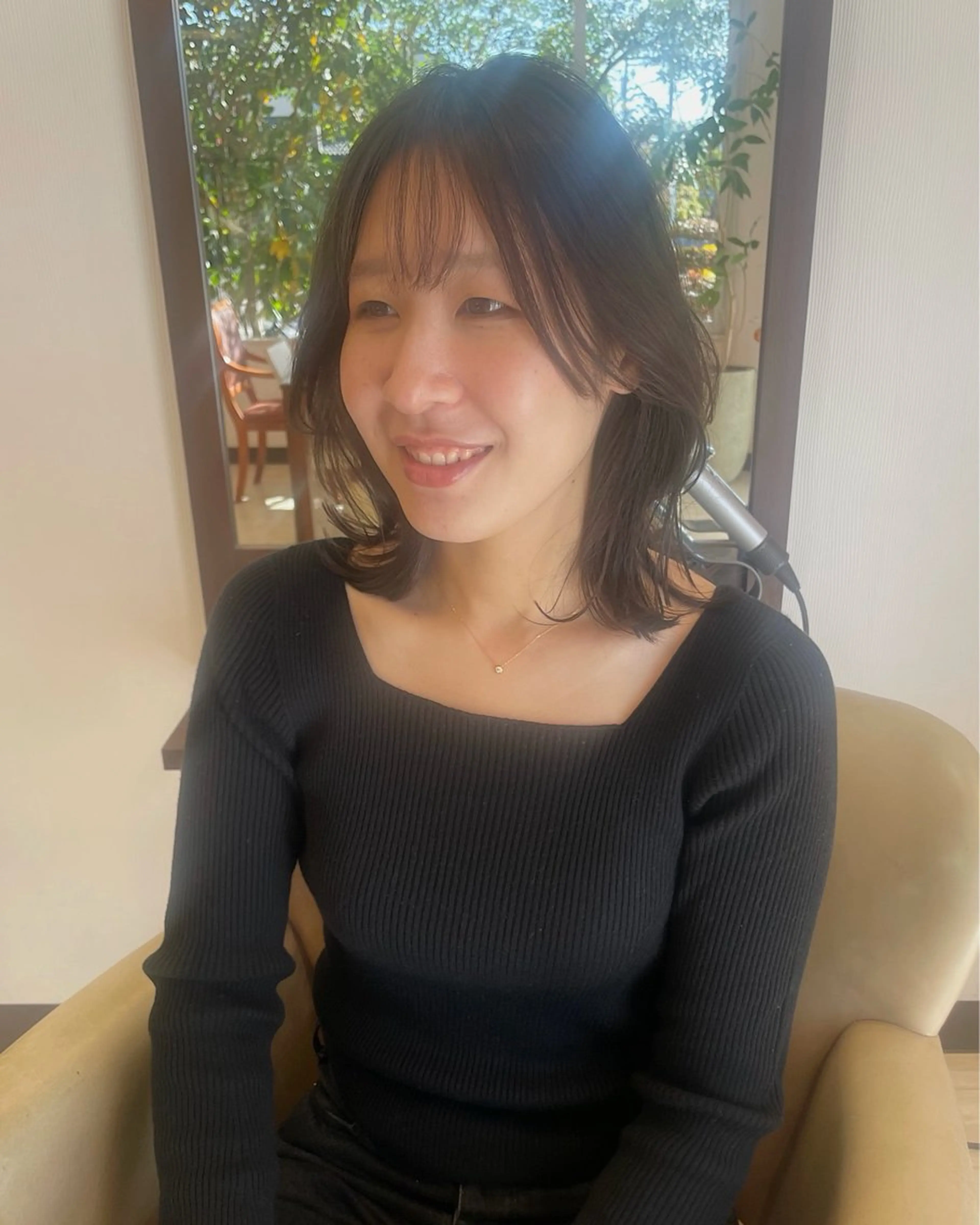 🍋‍🟩 【40代限定】レイヤーボブカット（肩ライン前後の長さ）＋白髪ぼかしカラー※規定有りの写真