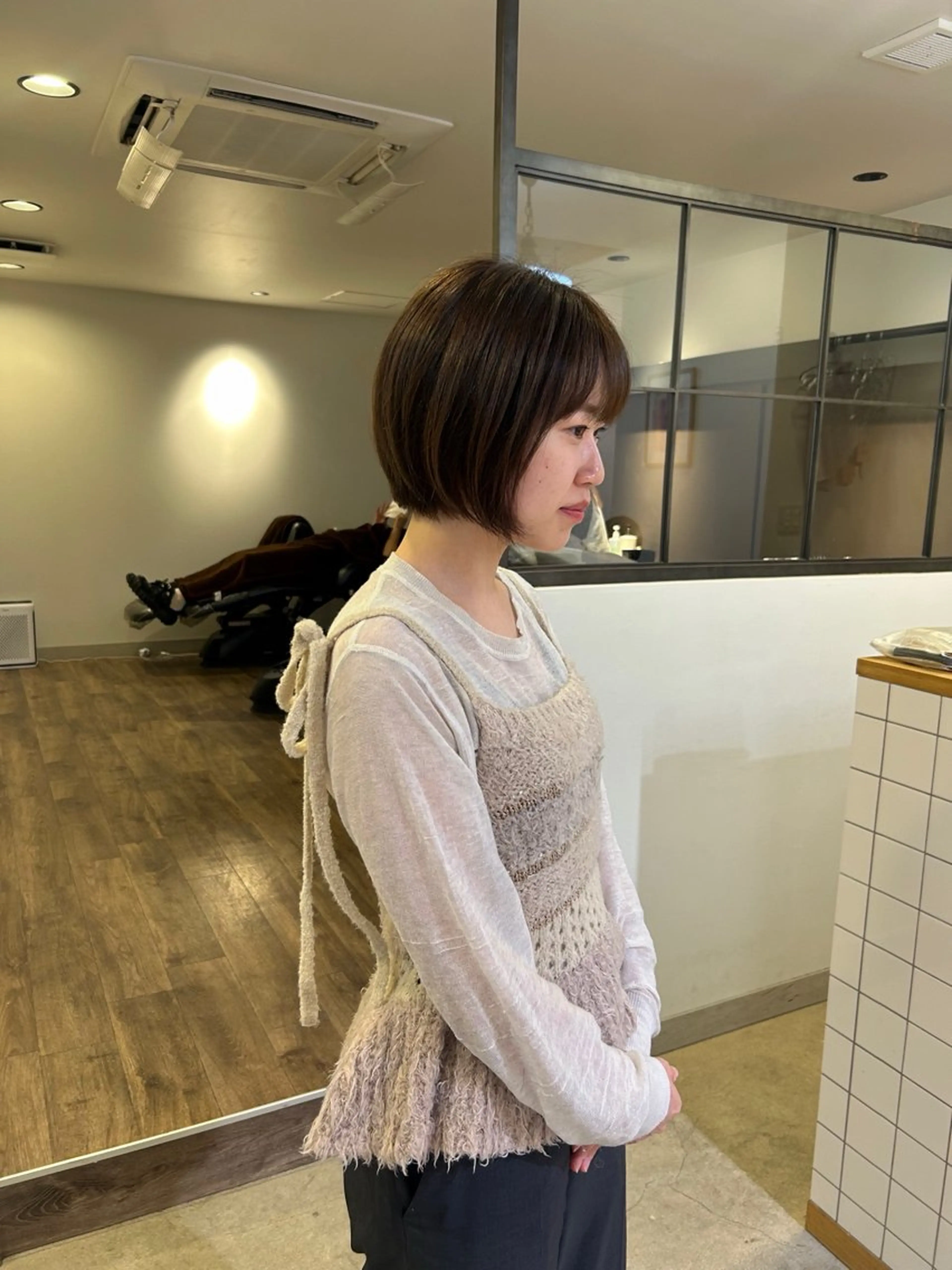 ショート 透明感カラー レイヤーカット りなのヘアスタイル