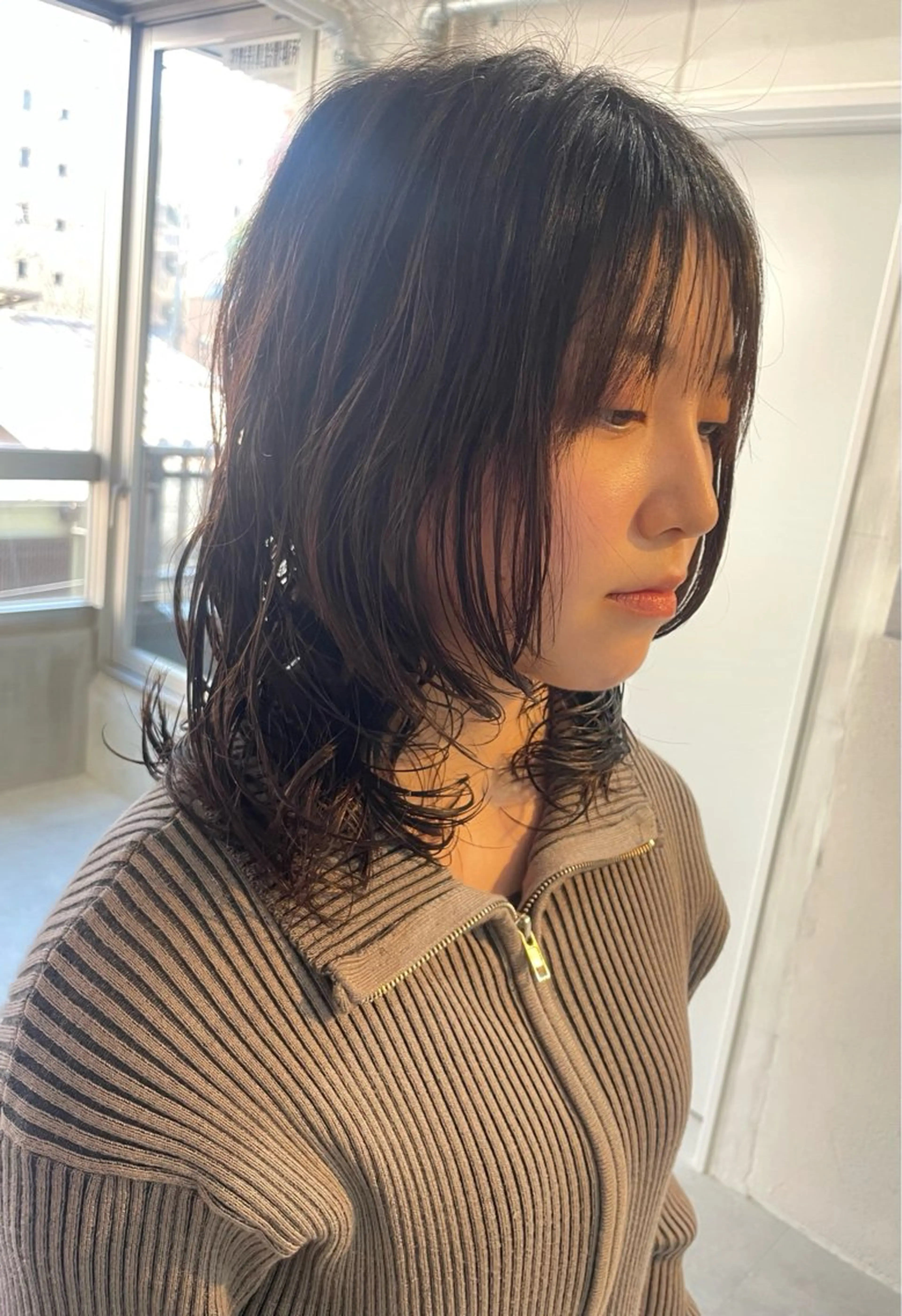セミロング パーマ セミロングパーマ レイヤーカット カット パーマ トリートメント tatsuki/ 縮毛矯正/メンズのヘアスタイル