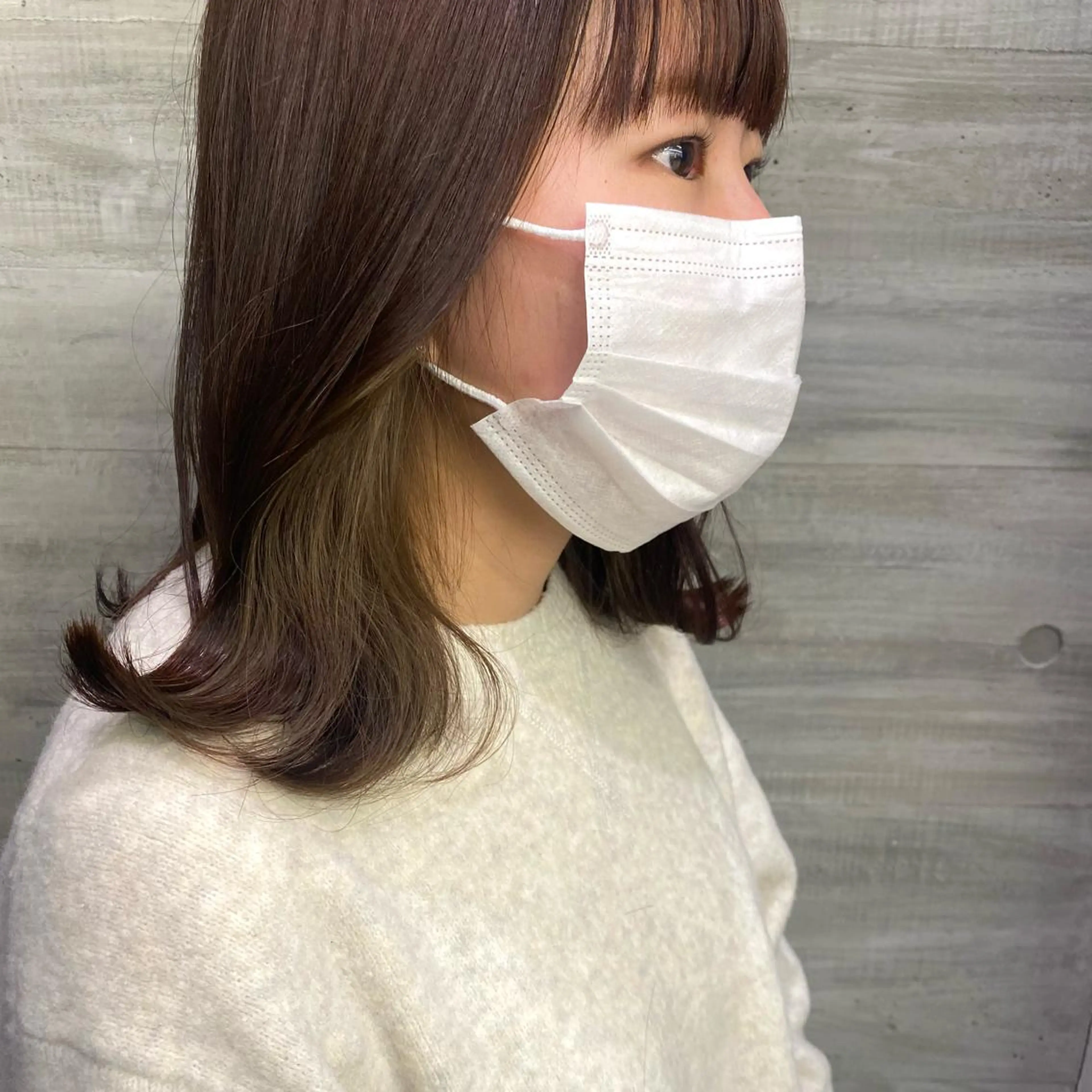 ミディアム Okamura Chisatoのヘアスタイル