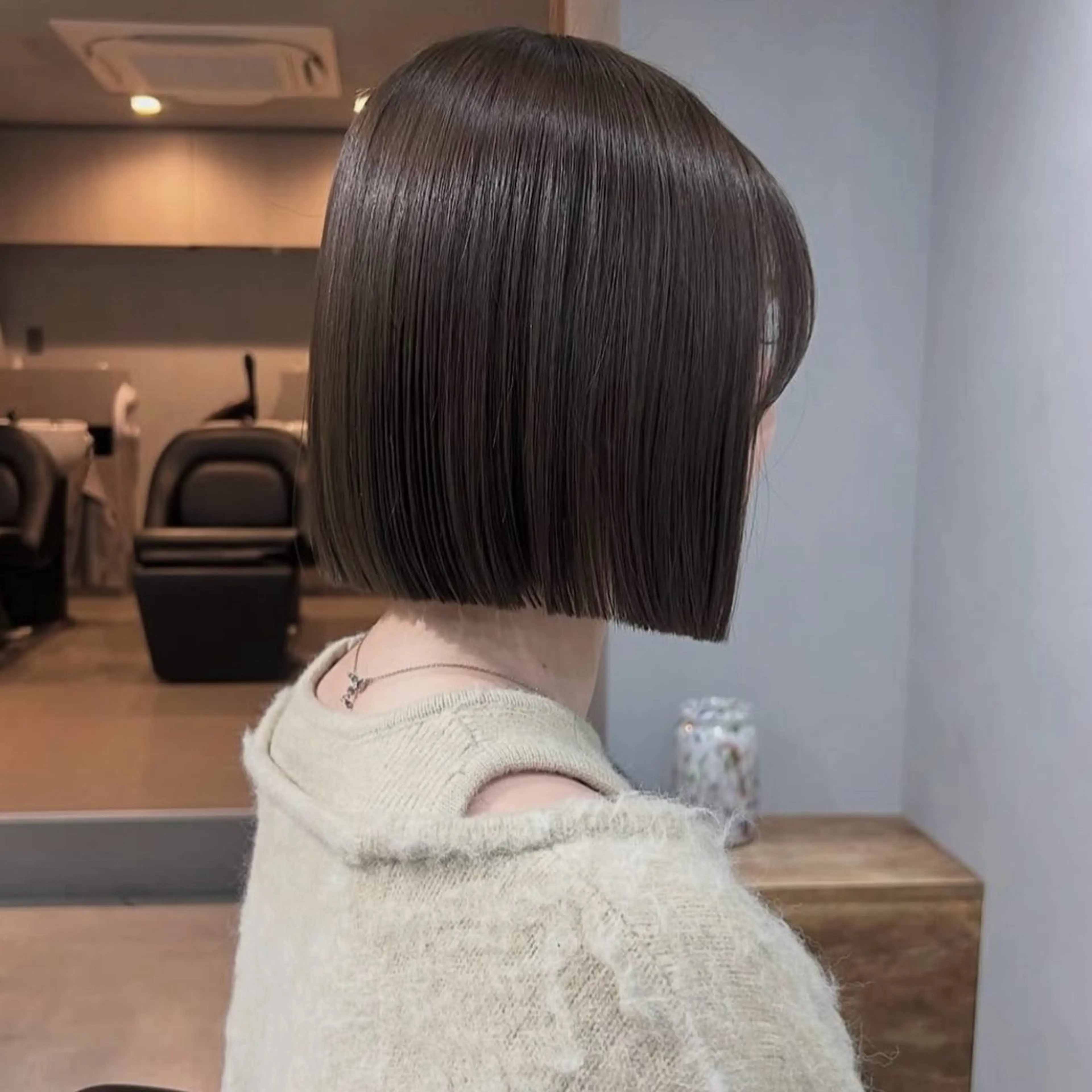 ショート カラー カット ヘアカラー トリートメント akane/ボブ /オリーブベージュのヘアスタイル