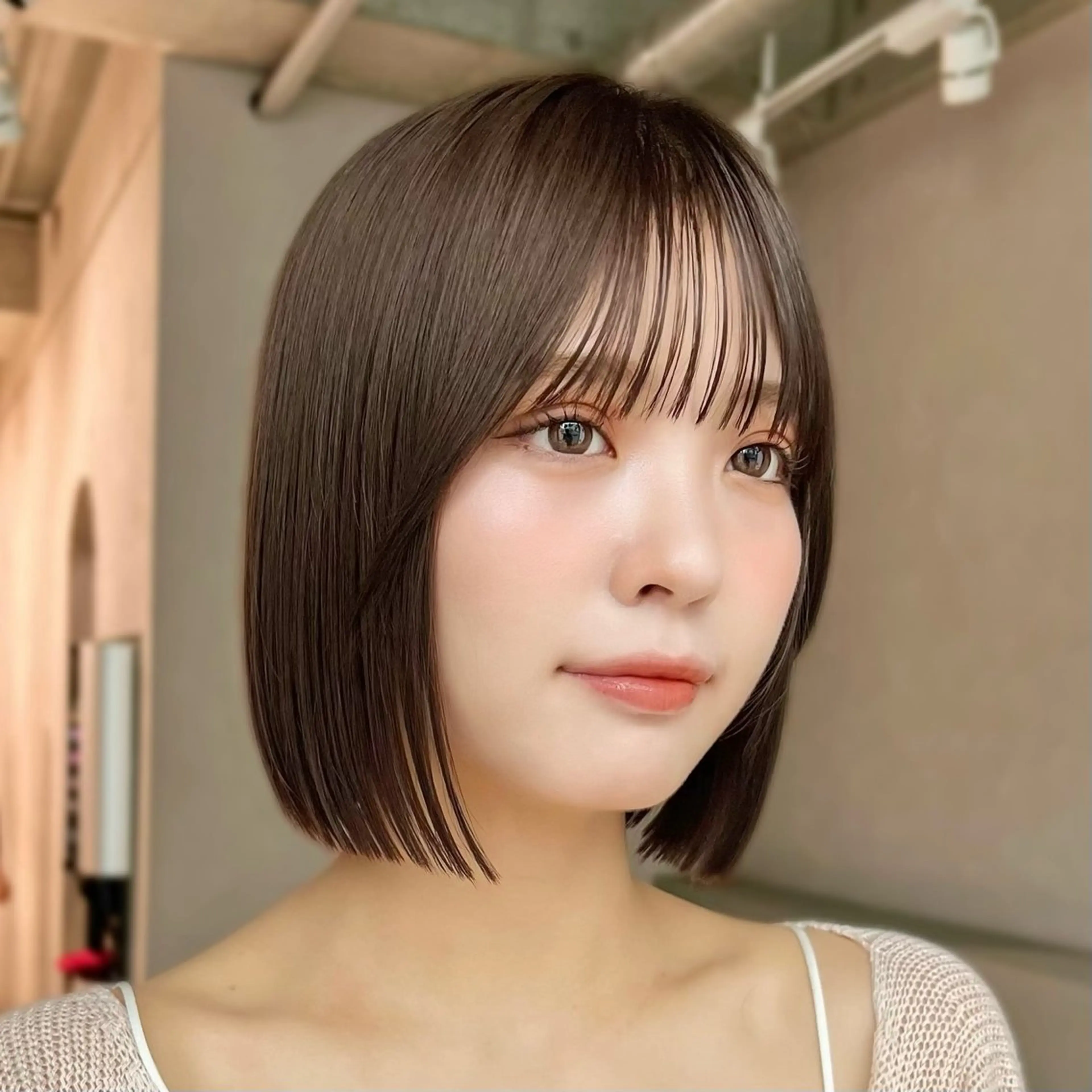 ショート 切りっぱなしボブ ボブ manami/ ショート/メンズのヘアスタイル