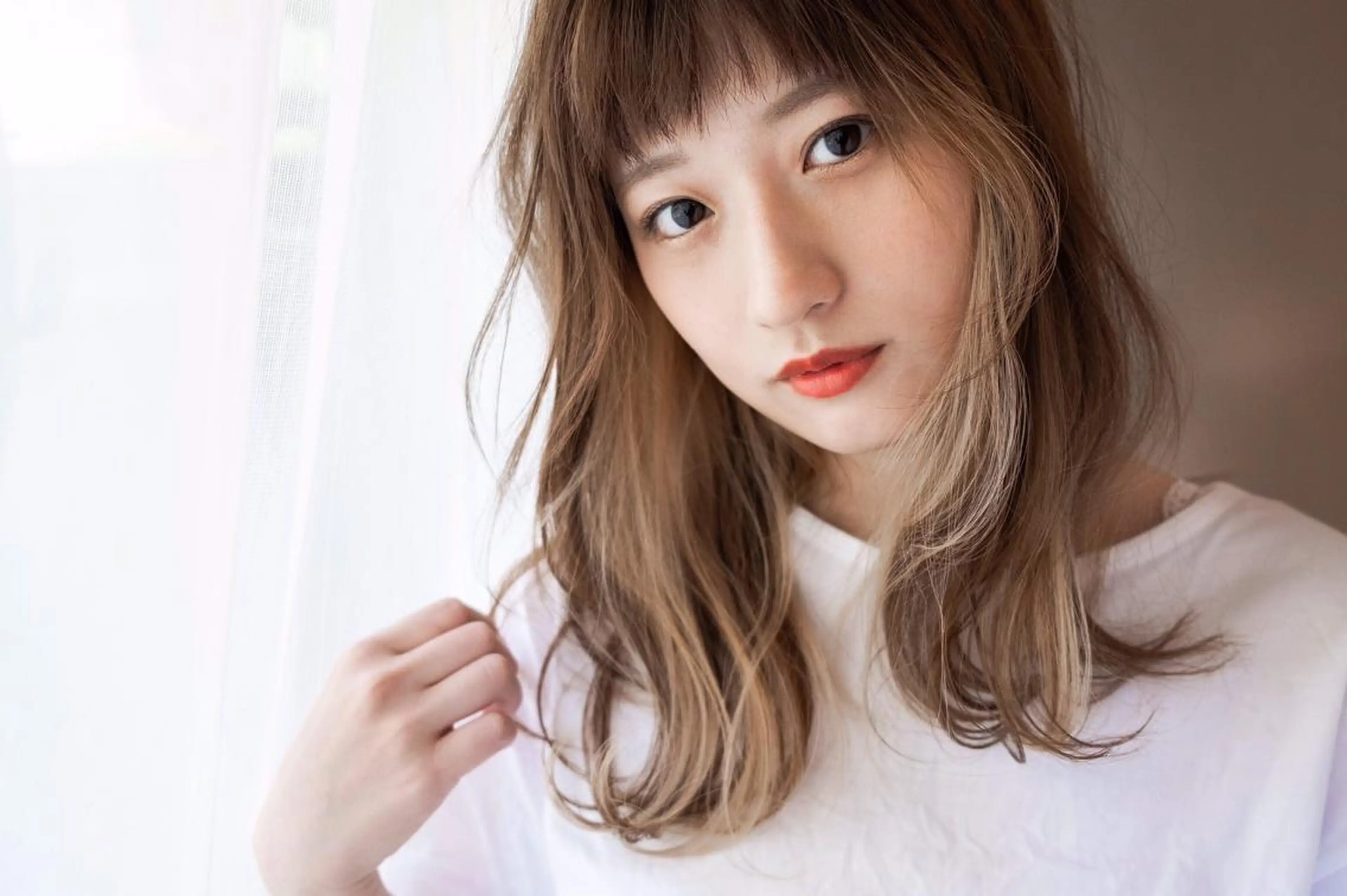 セミロング カラー truck あべの店のヘアスタイル