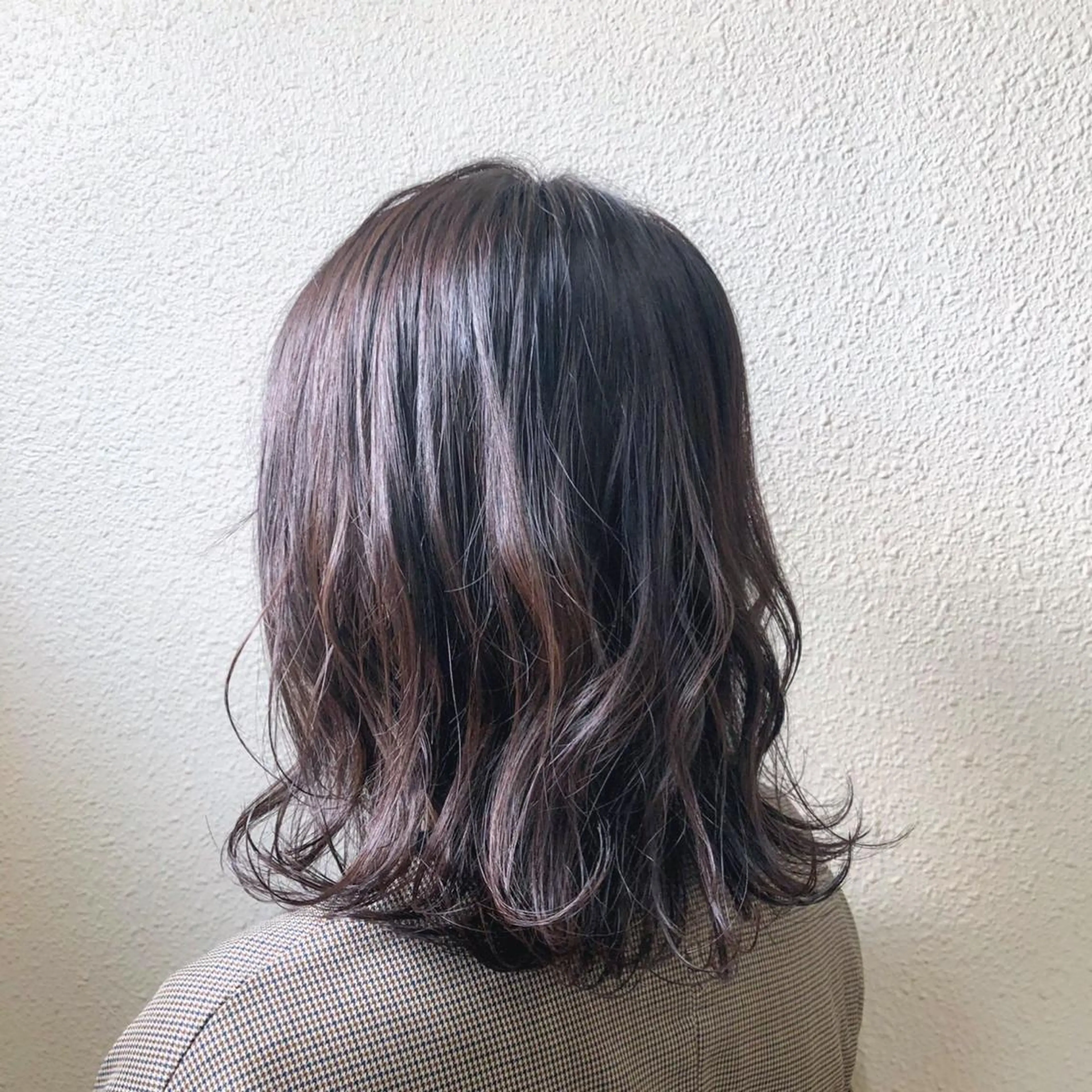 ミディアム カラー レッドカラー 中司 莉菜のヘアスタイル