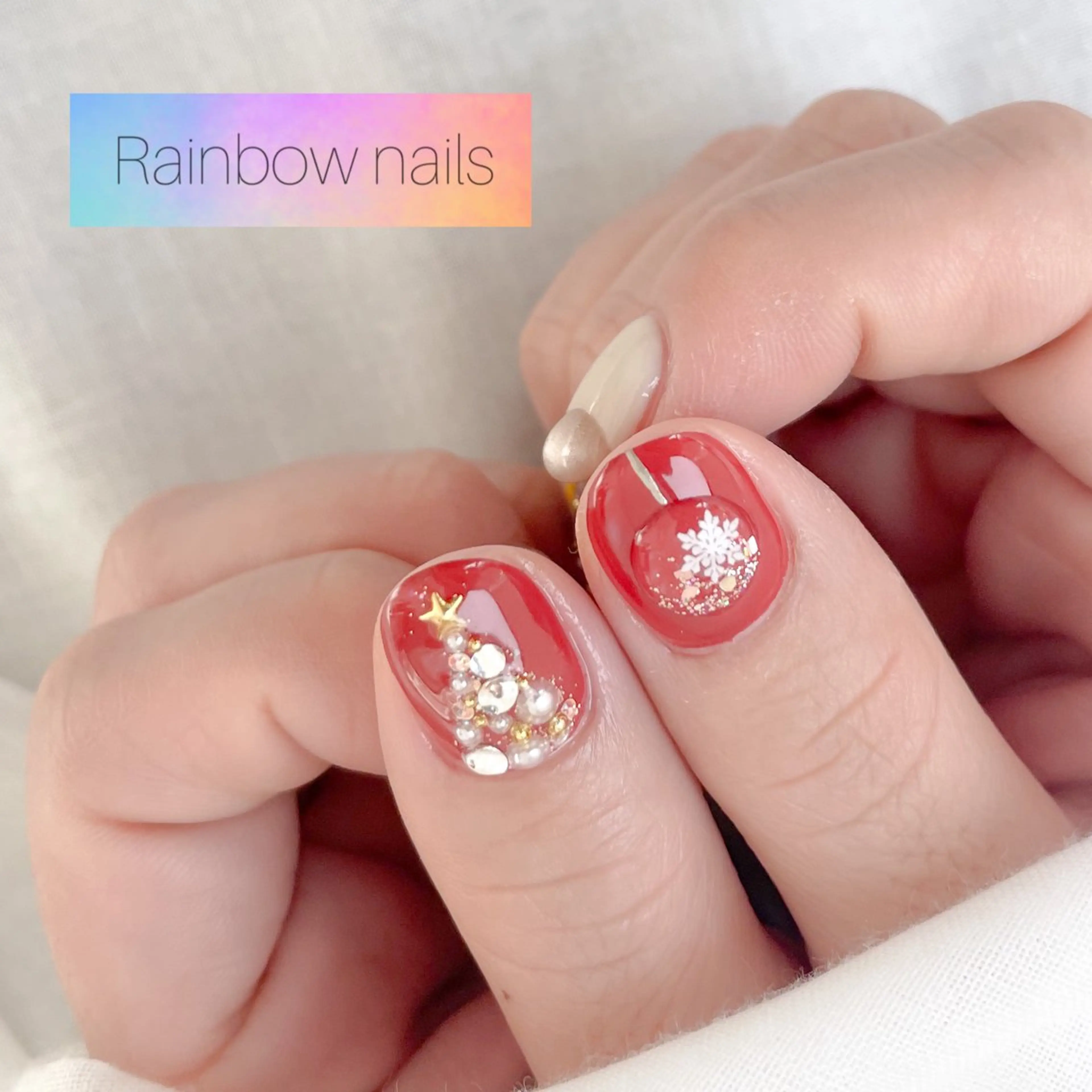 ネイル Rainbow nailsくろちゃんのネイルデザイン